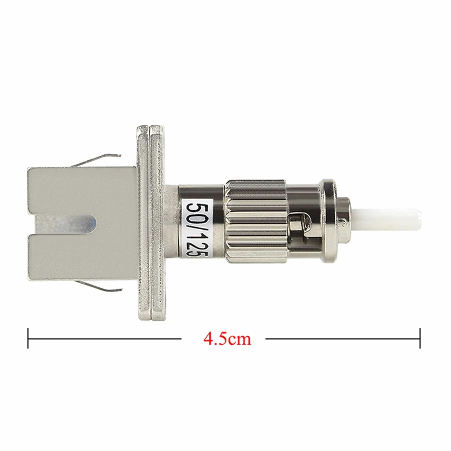 Adaptateur à Fibre Optique 5pcs St-SC Connecteur d'adaptateur multimode St à SC Adaptateur de Bride St-SC Coupleur Optique de Fibre de Fibre de Fibre de métal carré
