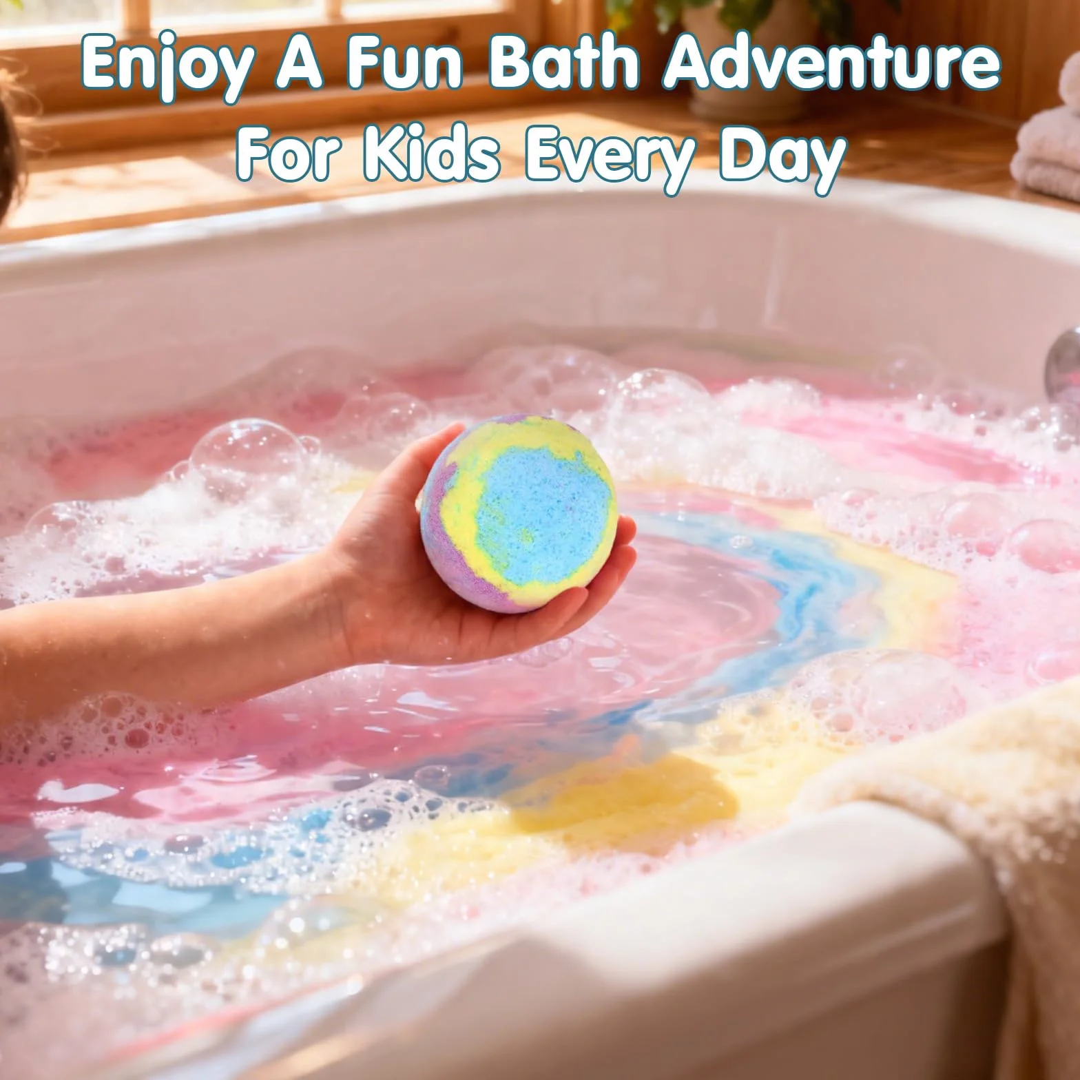 Bombe de Bain Enfant 12 Pcs Ocean Bath Bombs avec Surprise Cadeau Anniversaire 4-10 Ans
