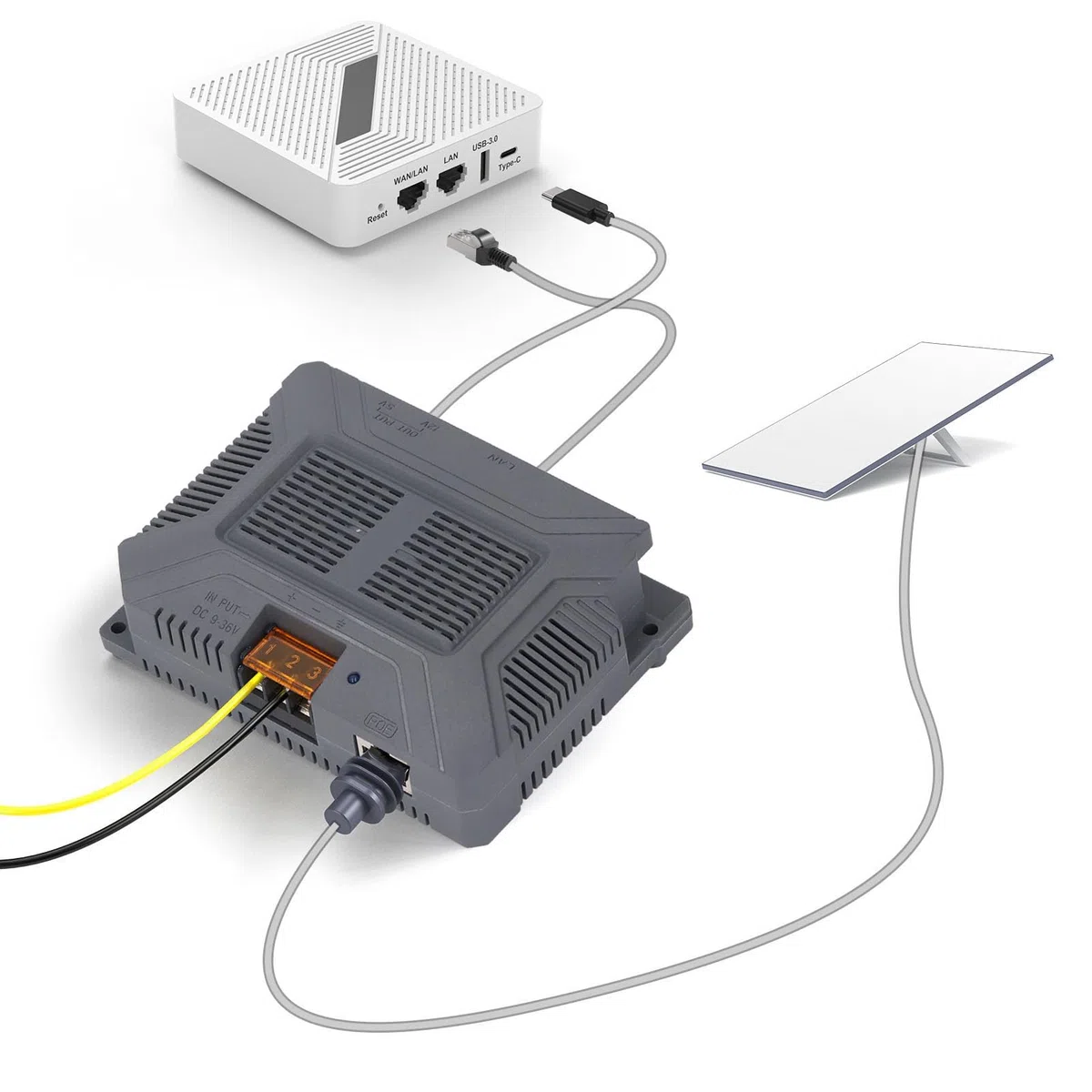 Generic Injecteur PoE Ethernet Gigabit 200 W Polyvalent avec Sortie USB pour Une Intégration Transparente