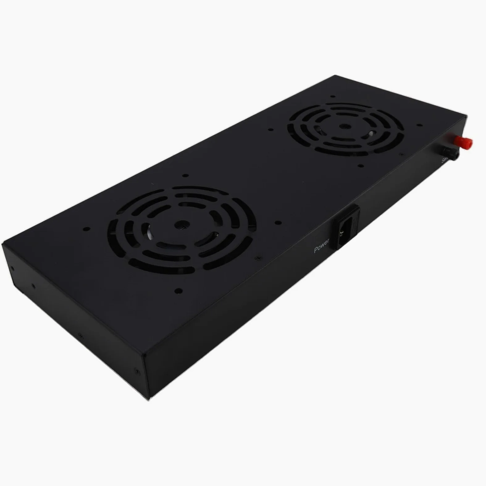 kenable Thermostat numérique 2 voies pour ventilateur de refroidissement 19" 1U avec écran LCD Noir Câble de 1,8 m