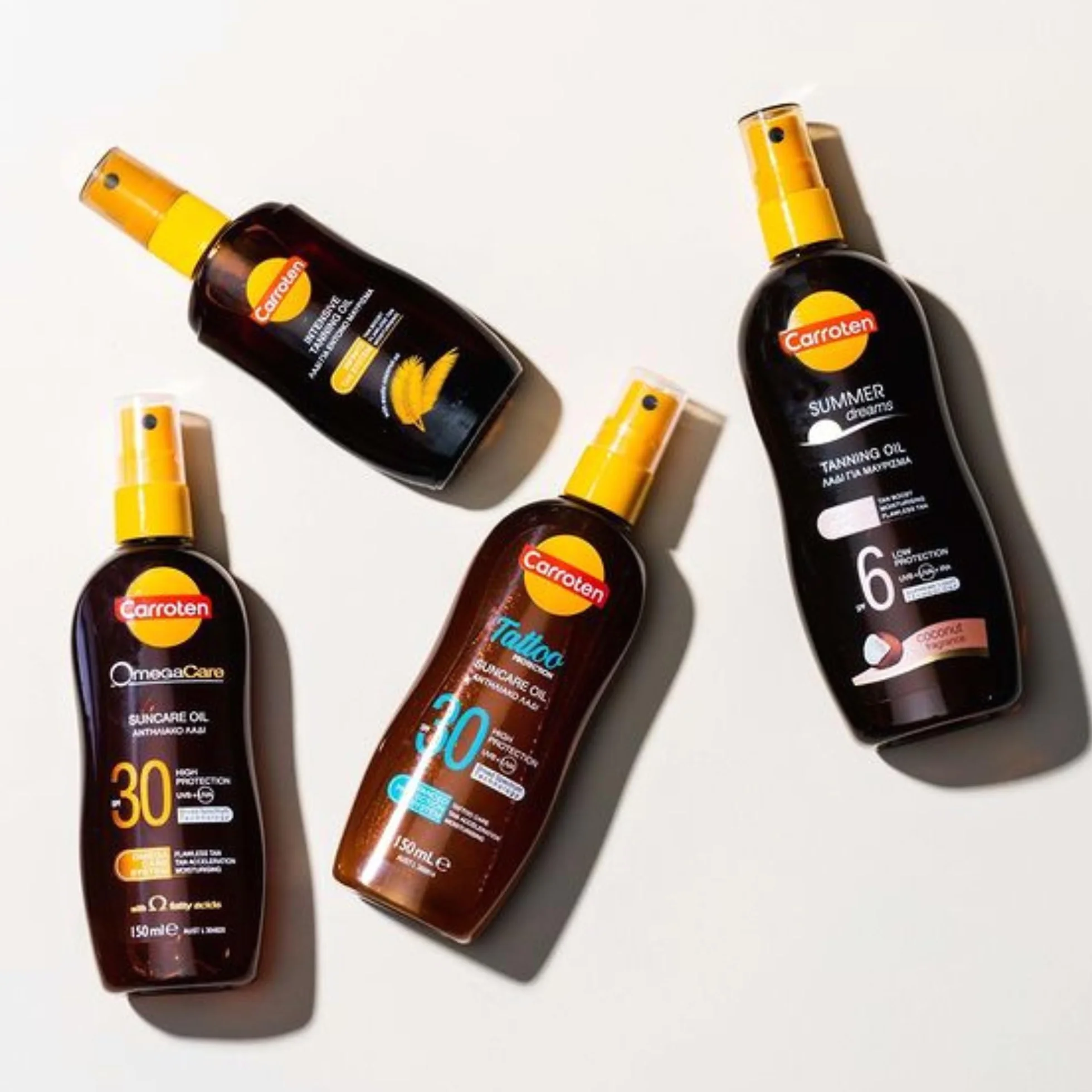 Carroten OmegaCare Tanning Oil FPS 30 150 ml - Huile Bronzante avec Acides Gras Oméga - Protection Solaire