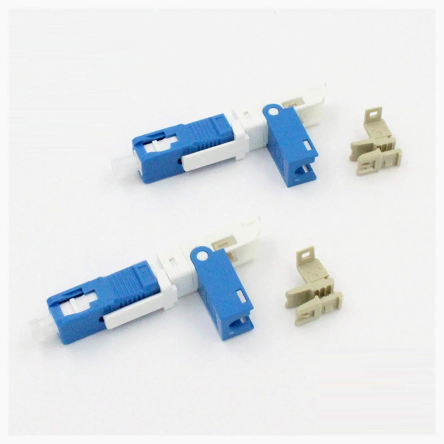 Adaptateur à Fibre Optique 50pcs KPYSC250P-CE FTTH SC Connecteur à Fibre Optique Optique SC PC FTTH Connecteur de Fibre Optique SC connecteur SC