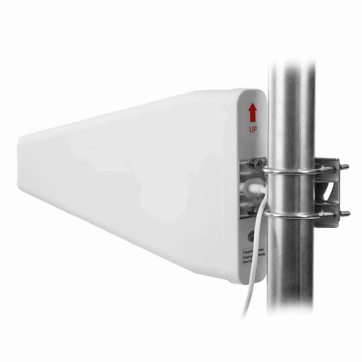 AY11C-10 Antenne extérieure 11 dBi 3G/4G LTE Yagi Logarithm LPDA Directionnel 698-2700MHz pour Repeater Booster Amplifier 4G Router, SMA Mâle + Adaptateur N Mâle, 10m Cable