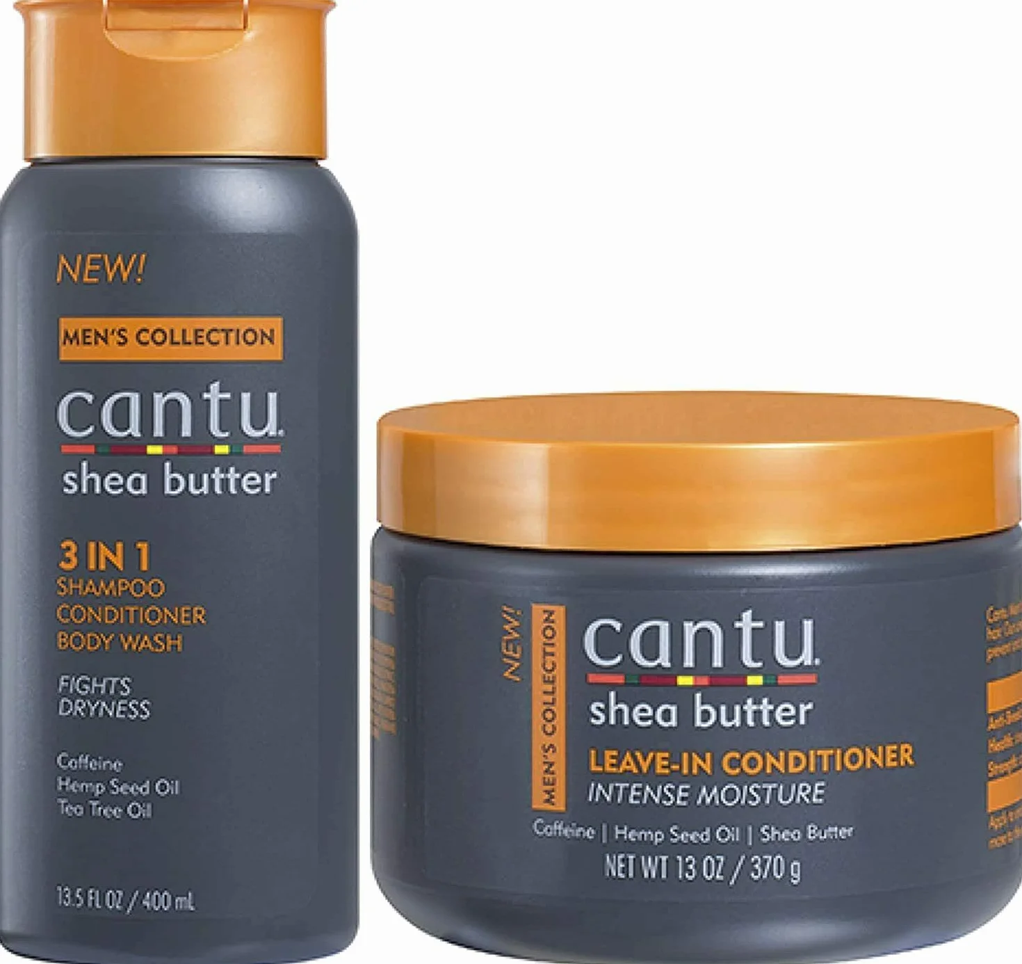 Cantu Shampooing 3-en-1 pour hommes 13.5oz avec revitalisant 13oz