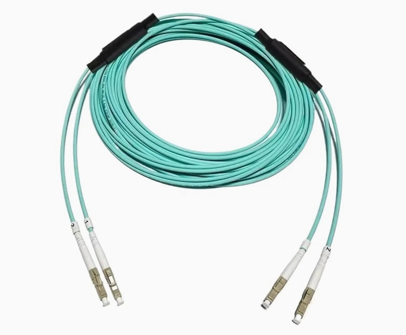 Câble patch à fibre optique blindé à 2 conducteurs de 50 m pour l'intérieur et l'extérieur (LcA-lcA, 2C gris OM1)