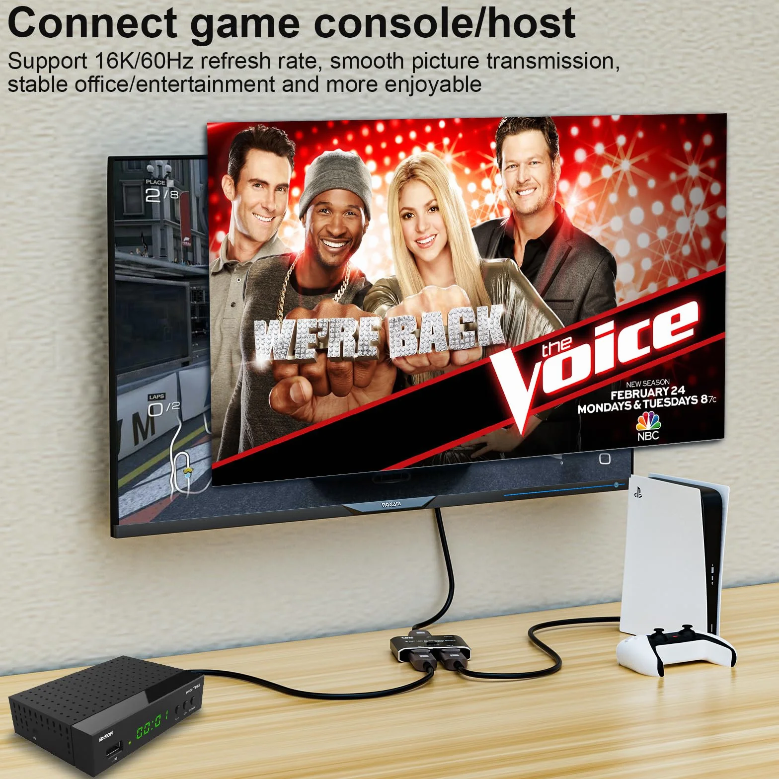 DisplayPort 2.1 16K 8K 10K DP Switch Bidirectionnel 8K@120Hz 4K@240Hz Splitter Convertisseur