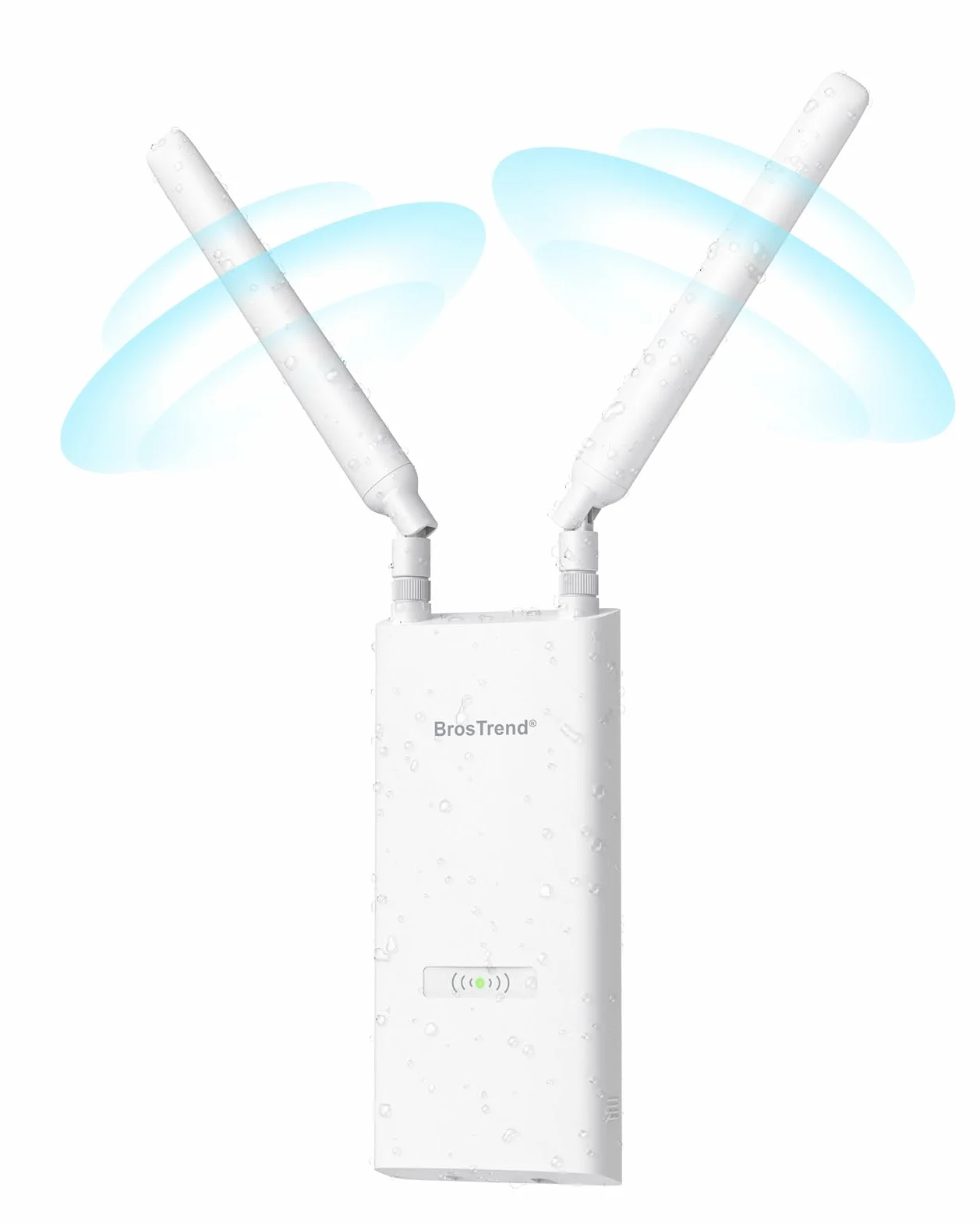 BrosTrend AC1200 Répéteur WiFi Extérieur Longue Portée Port POE Gigabit Double Bande 867Mbps 5GHz 300Mbps 2,4GHz IP65