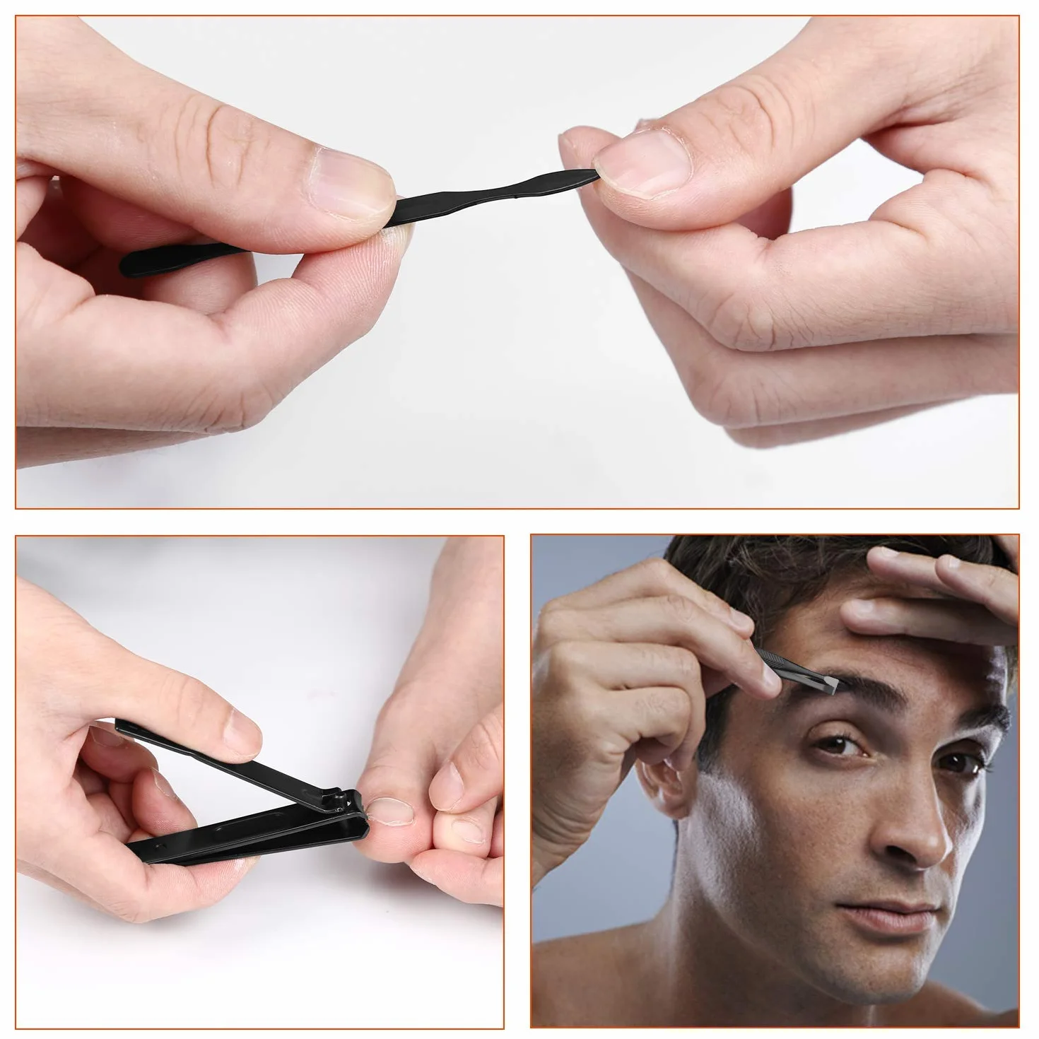 Kit Manucure Coupe Ongles Portable Ensemble de Voyage Pédicure Soins Ongles Cadeau Hommes Femmes