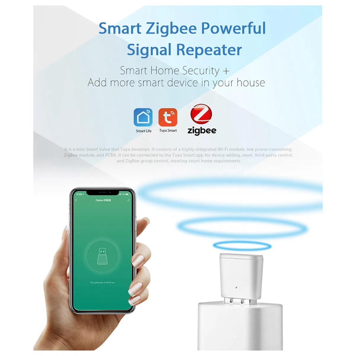Tuya ZigBee 3.0 Lot de 2 répéteurs de signal USB pour appareils Life ZigBee capteurs étendez le module d'automatisation intelligent de 20 à 30 m