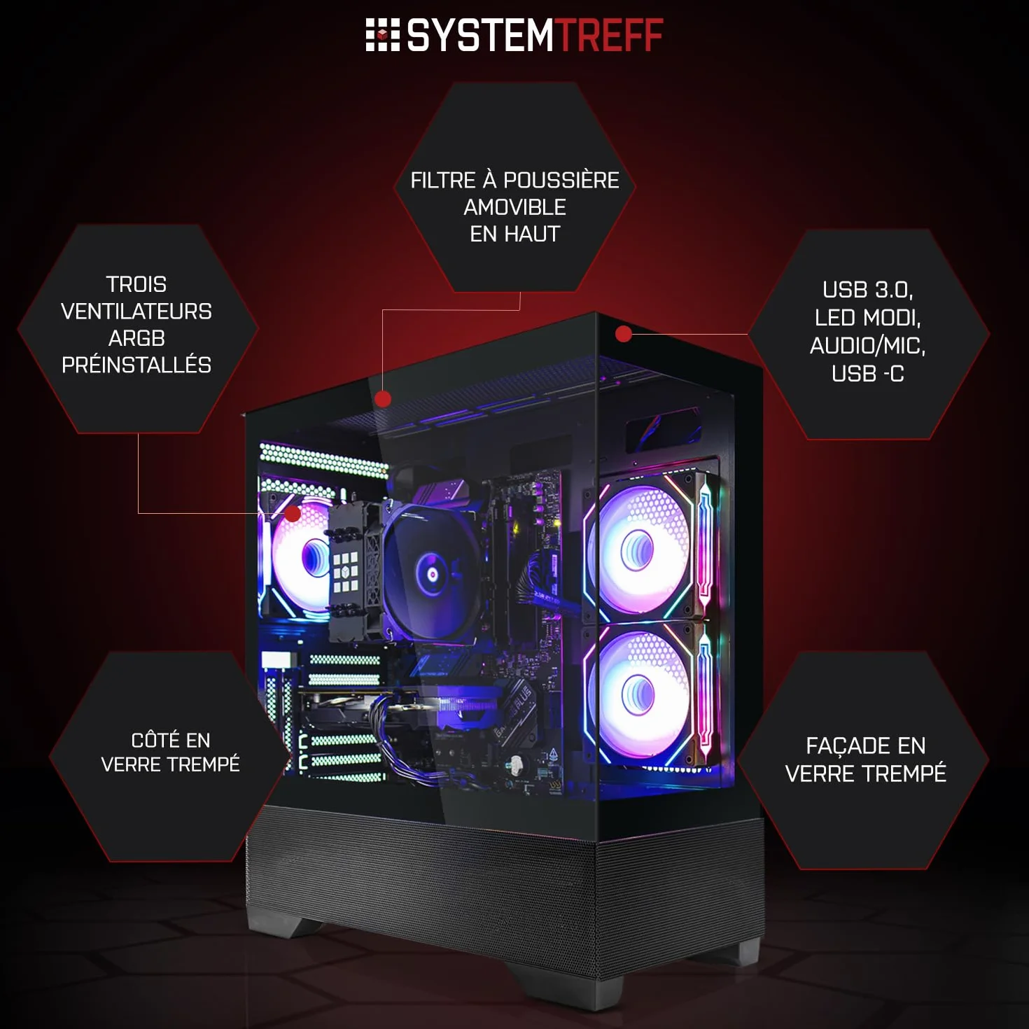 PC Gamer AMD Ryzen 7 7800X3D RX 9070 XT 16Go 1To M.2 NVMe 32Go DDR5 Windows 11 Ordinateur de Bureau