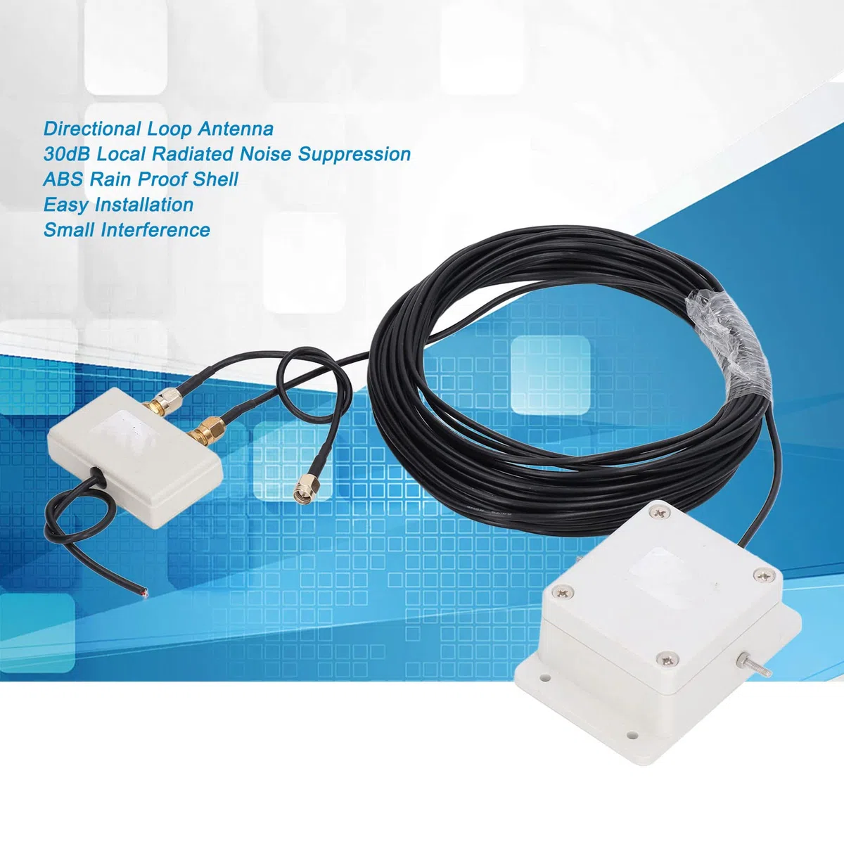 CHICIRIS Antenne Cadre Active Récepteur Signal pour Usage Extérieur, ABS
