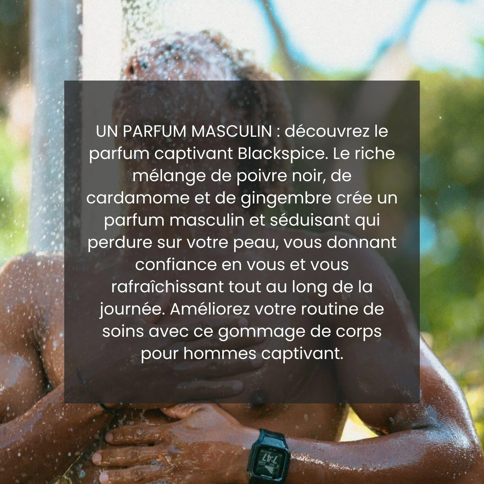 ManCave Blackspice Gommage corporel 500 ml pour homme exfoliant charbon de bois pierre ponce