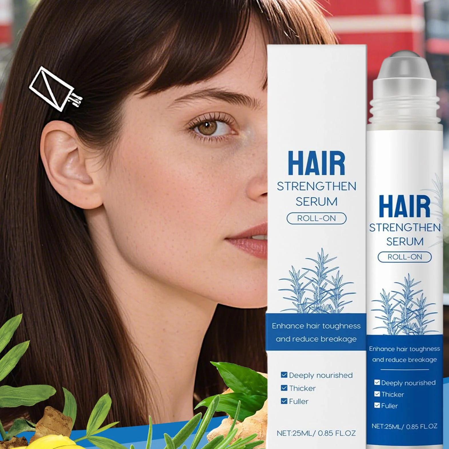 Sérum de croissance des cheveux 25 ml Stylo nourrissant Solution rouleau soin cuir chevelu