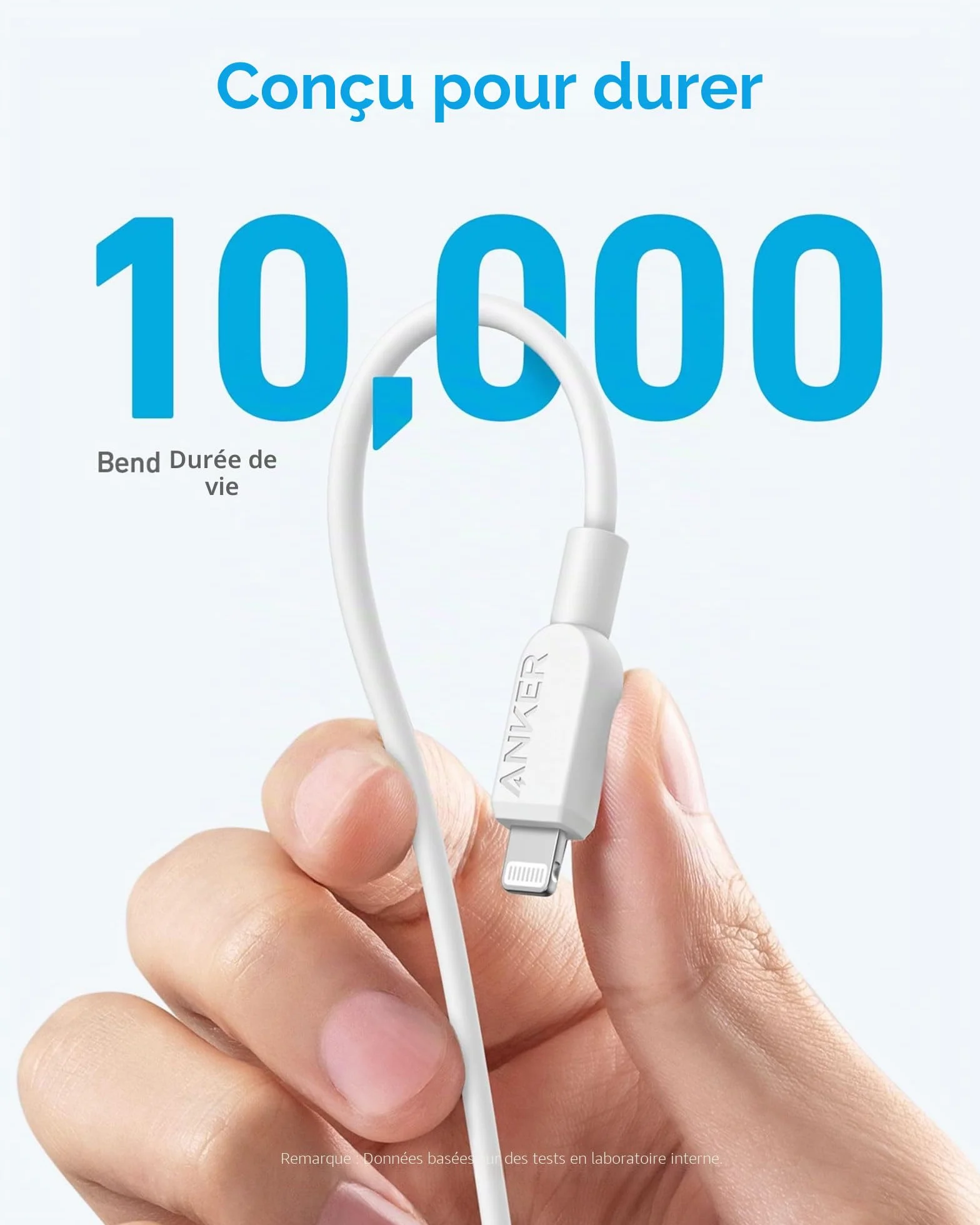 Anker câble USB-C vers Lightning MFi charge rapide iPhone 14 Plus 14 Pro Max 13 12 11 X XS XR