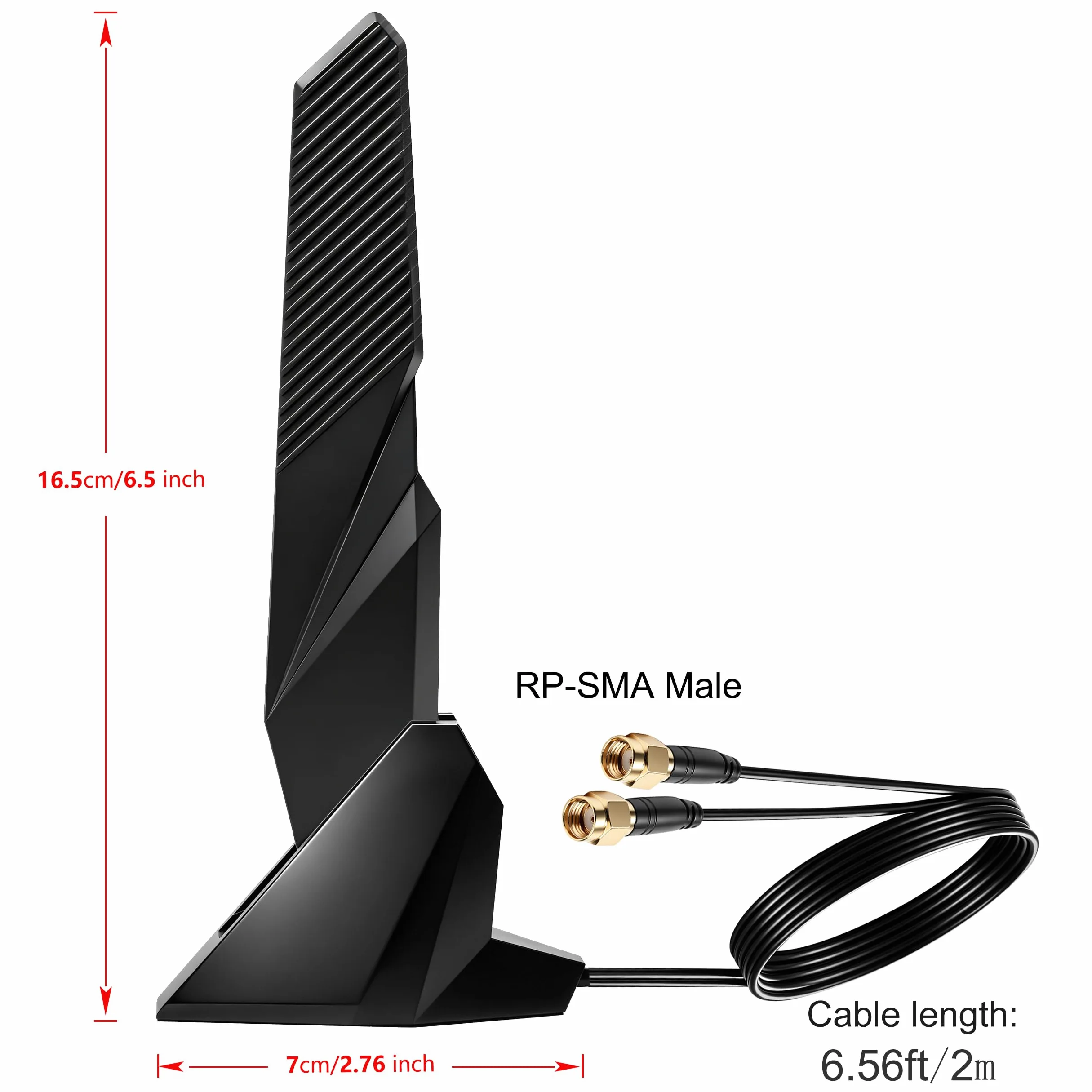 Antenne Externe WiFi 7 WiFi 6E Tri-Band avec Connecteur RP-SMA pour ASUS, Gigabyte Aorus Gaming Carte mère PCIe