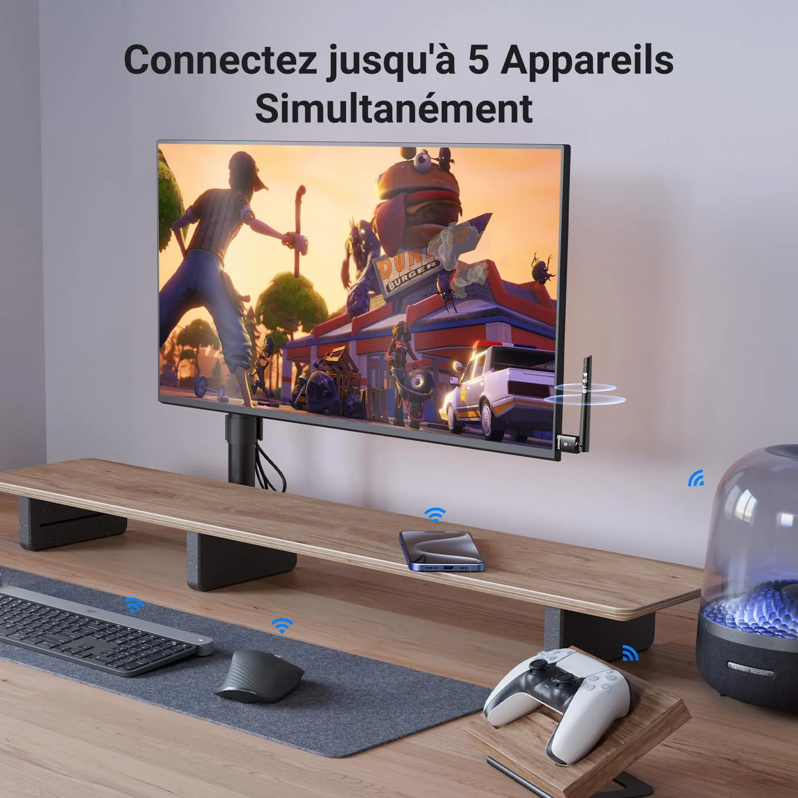 UGREEN Adaptateur USB Bluetooth 5.4 Haute Portée pour PC Windows 11 10 8.1