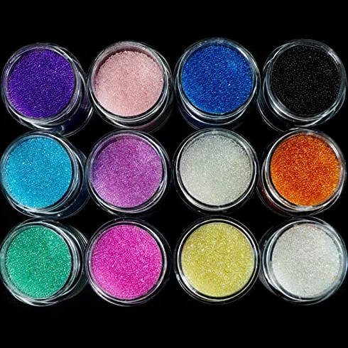 Perles de caviar en verre 10 ml pour ongles et bijoux
