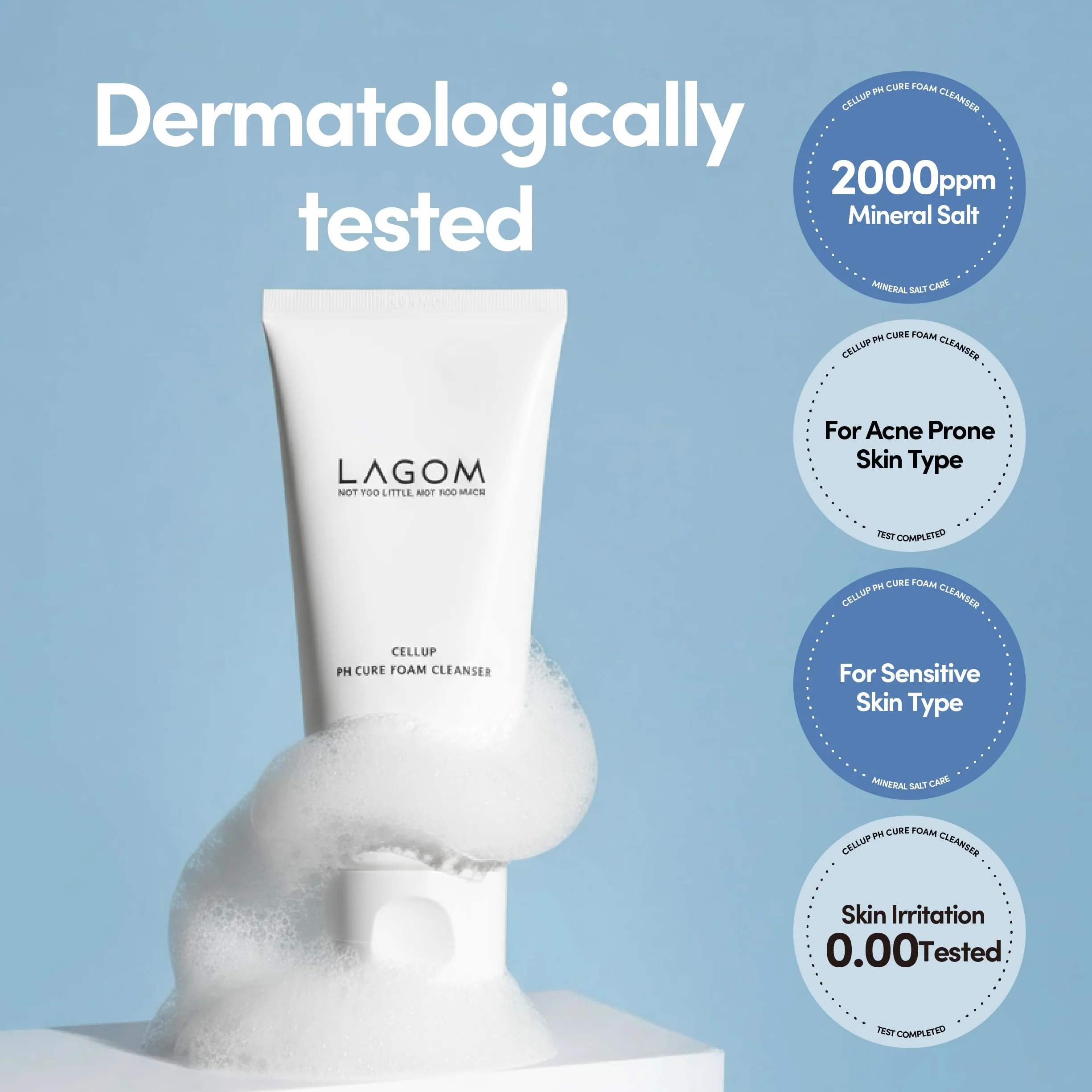 Lagom Cellup PH Cure Foam Cleanser - Skin PH Balancing Foam Cleanser KBeauty