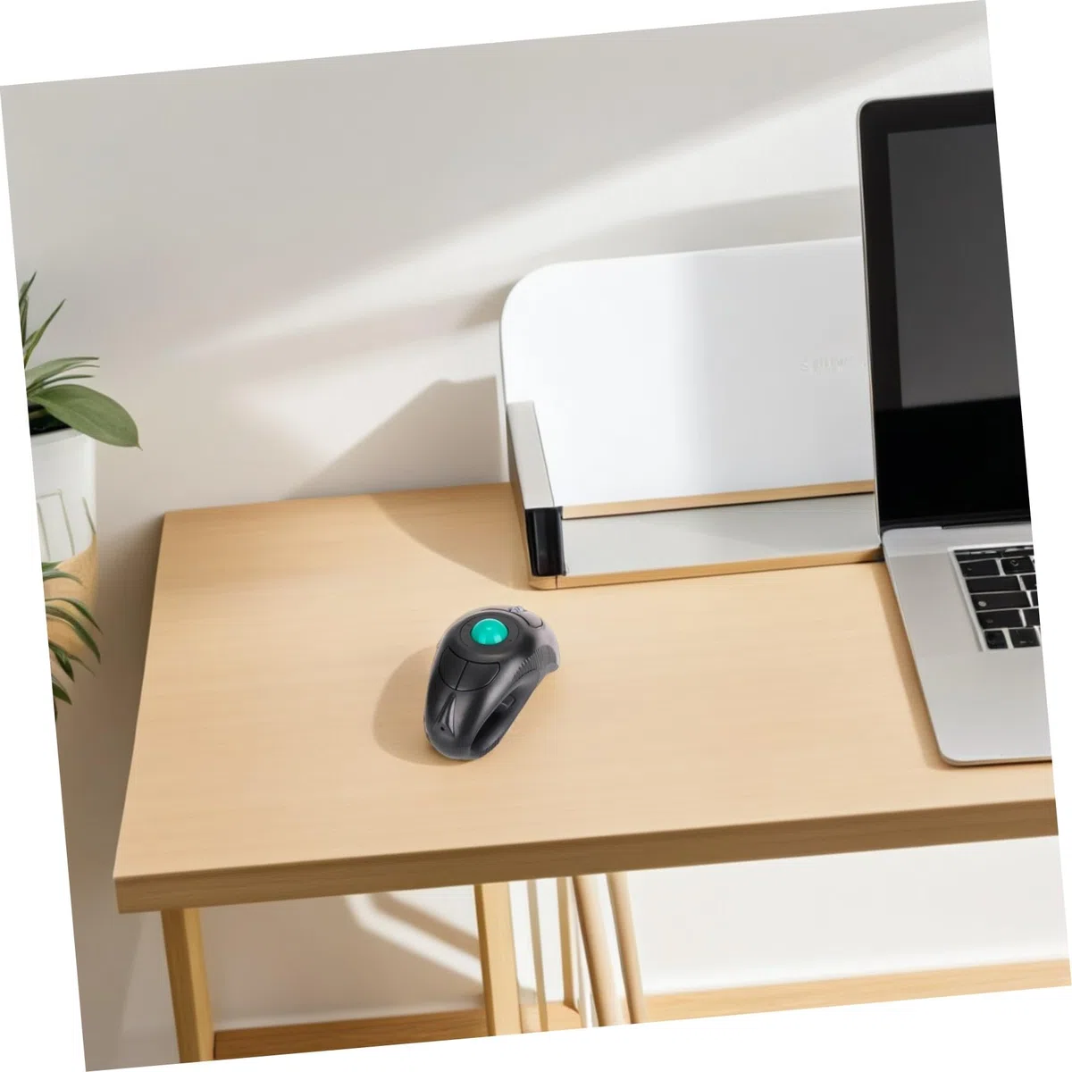 Mikikit Souris sans Fil Ergonomique Trackball 2,4 Ghz Port USB Portable Adaptée aux Gauchers et Droitiers pour Environnement de Travail Informatique