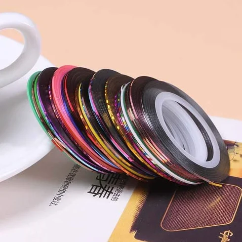 30pcs bandes décalcomanies ongles 3D Nail Art décorations feuille conseils bricolage