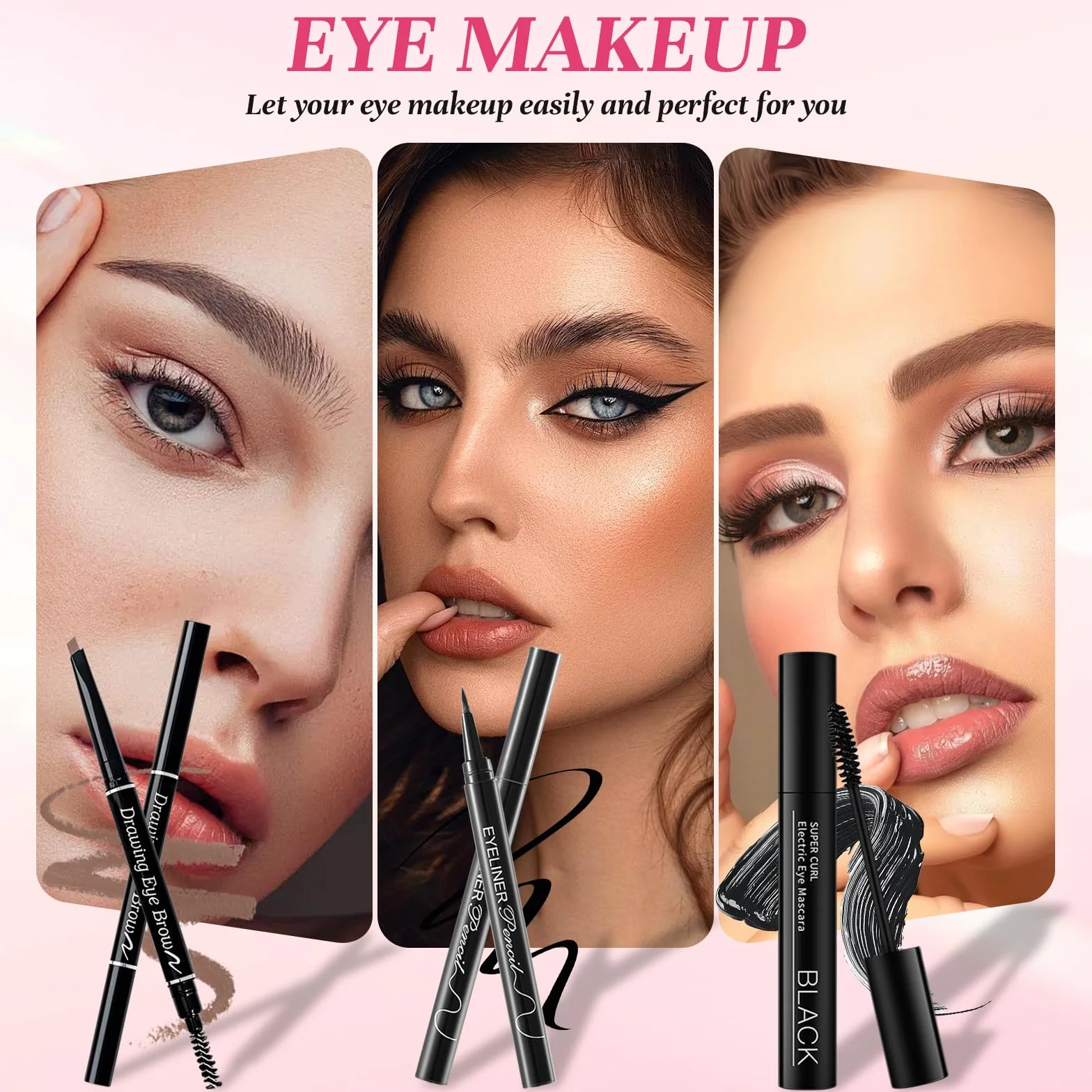 Coffret Maquillage Femme Kit Maquillage Portable avec Palette Yeux Fond de Teint Mascara