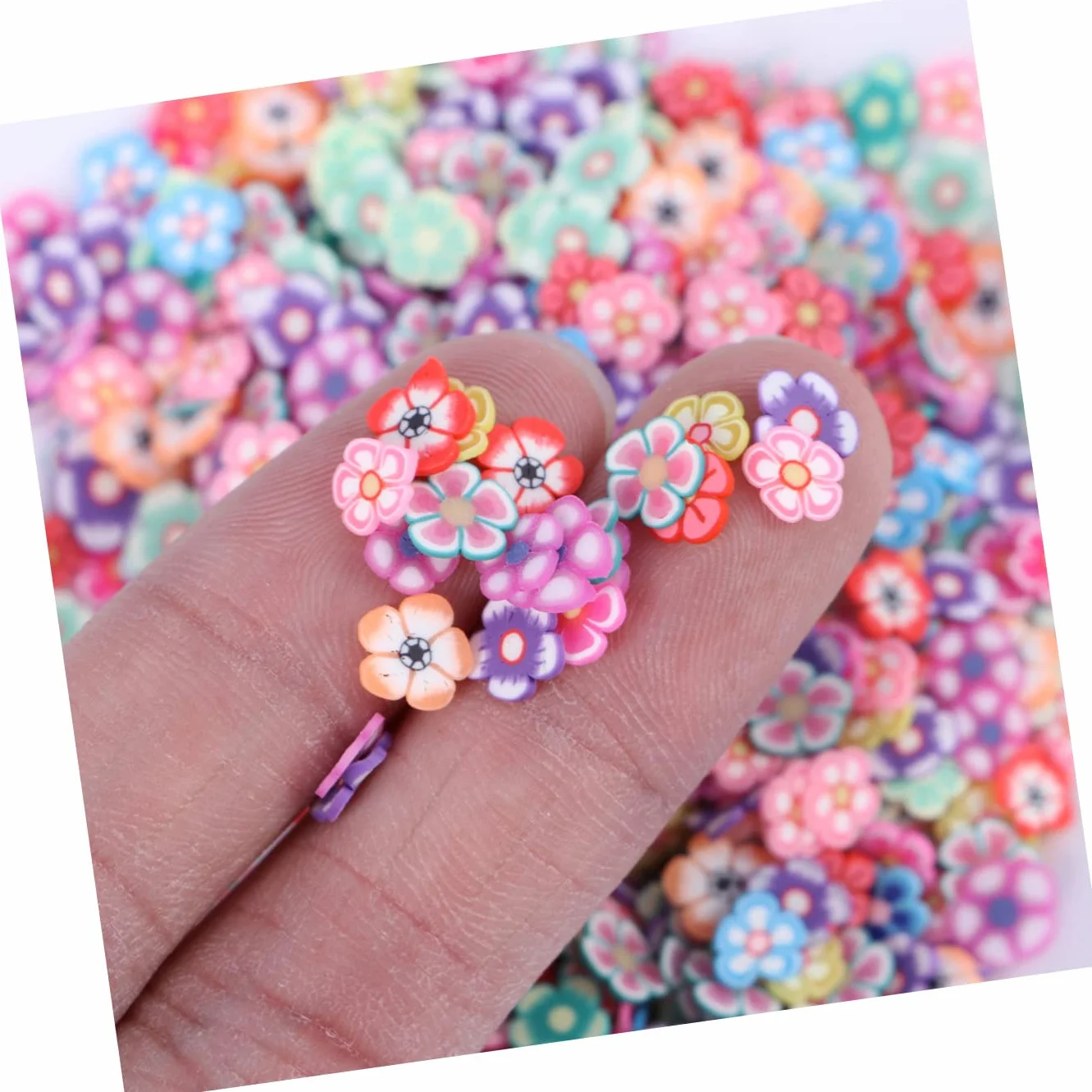 3000 pièces Argile Polymère Décoration Accessoires Manucure Motif Fleur Prunier Outils Nail Art Professionnel