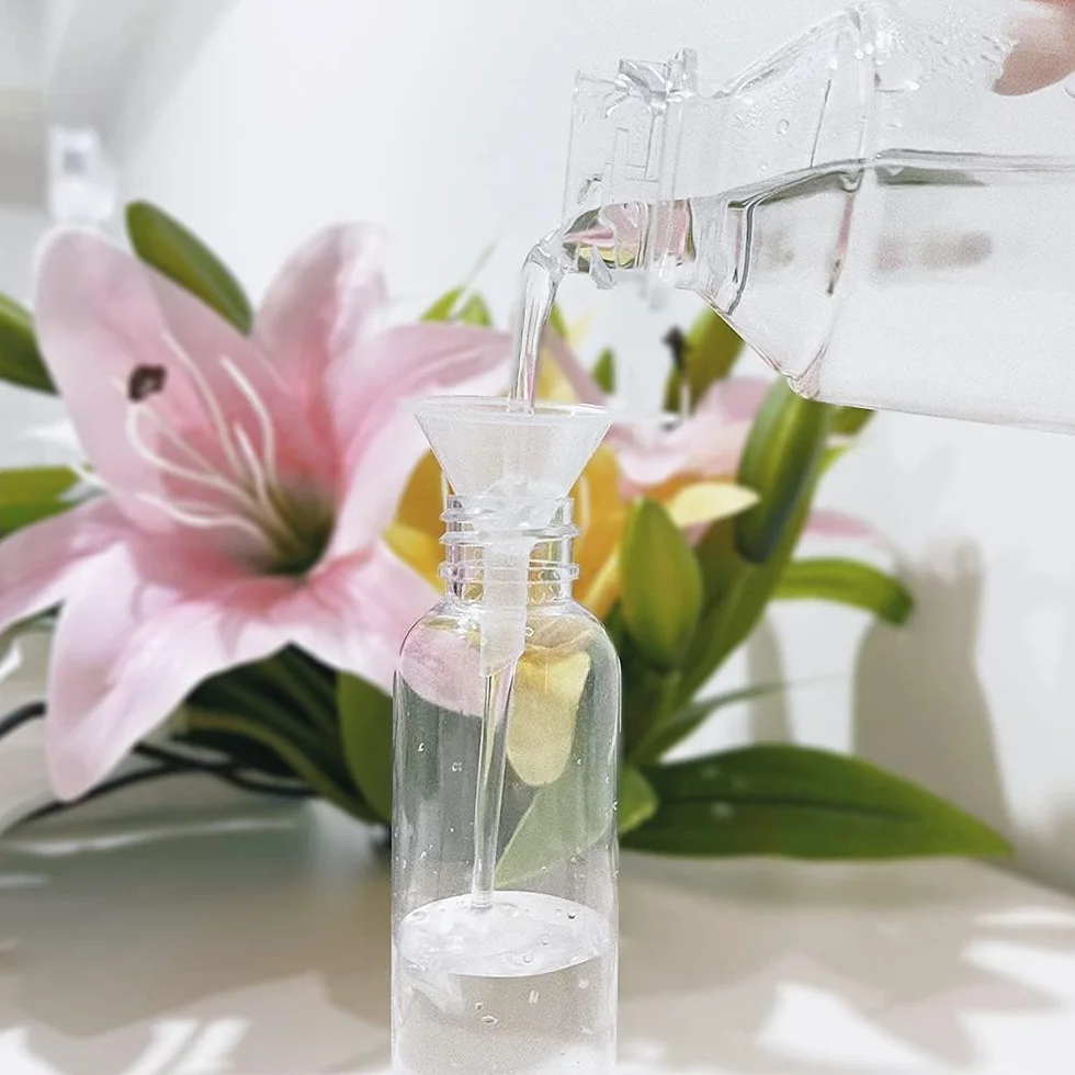 Trousse de Toilette Transparente Kit Voyage Avion 100ml Flacons Rechargeables Silicone Anti-Fuite