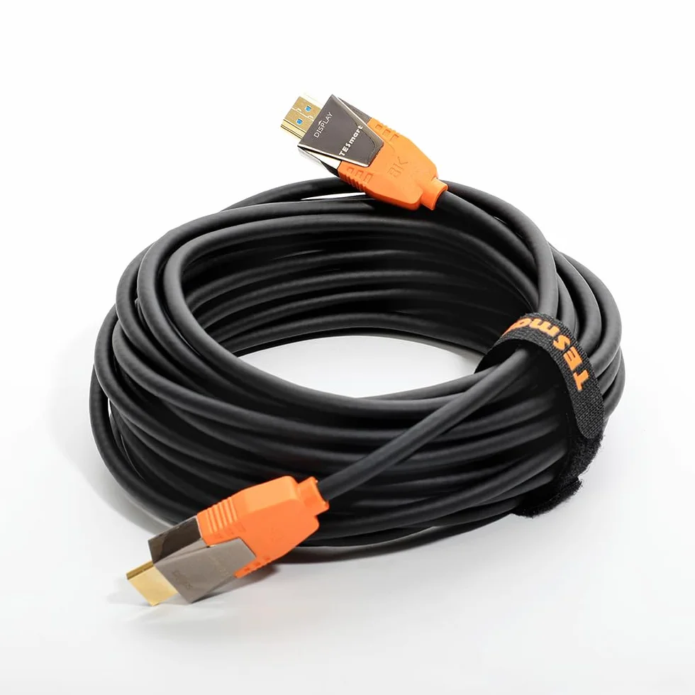 TESmart Pack KVM HDMI 4K@60Hz 4 PC 1 Moniteur + Câble HDMI 2.1 Fibre Optique 10 m 48 Gbit/s 8K@60Hz HDCP 2.3