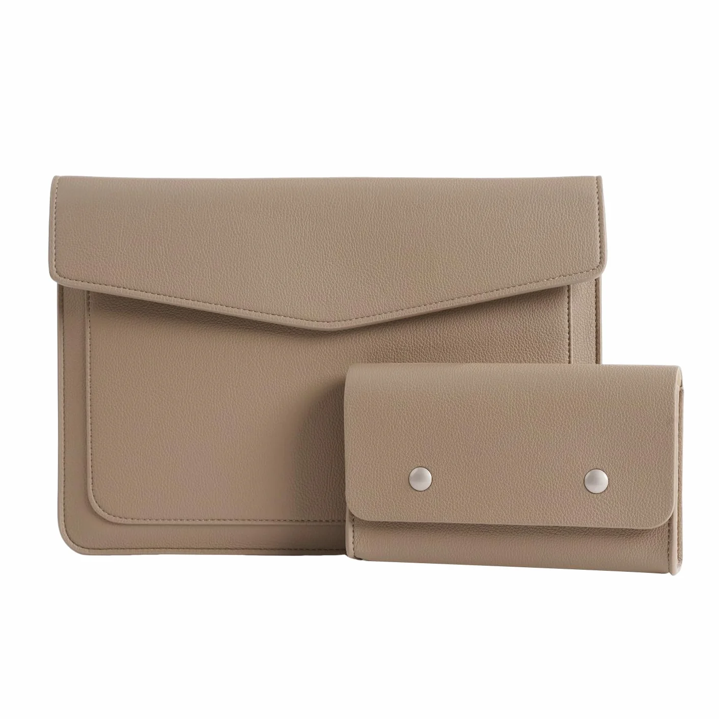 Housse rembourrée en cuir synthétique pour ordinateur portable