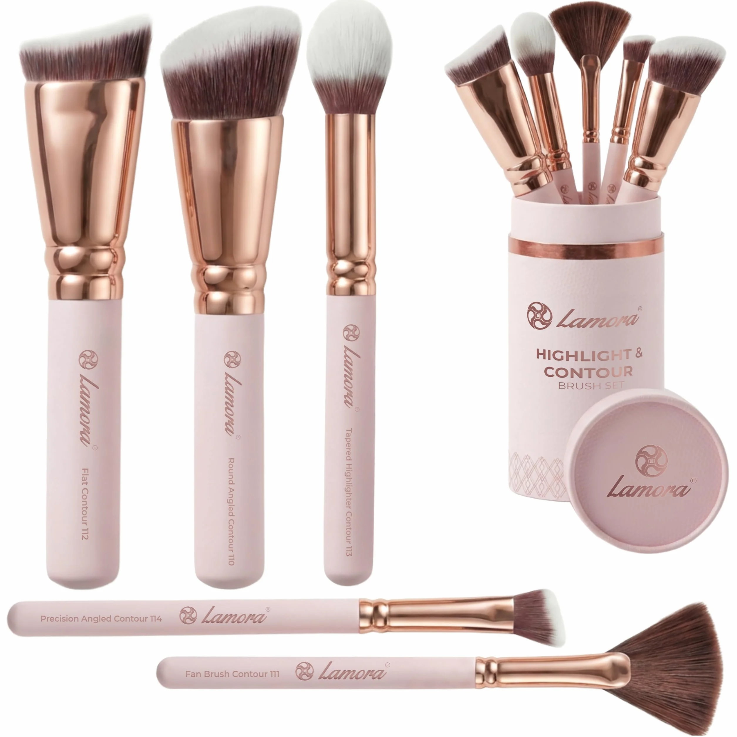 Set Pinceaux Maquillage Teint Contouring Poudre Rouge Kit Sculptant Visage Mélange Liquide Crème Poudre Cosmétique Polissage Pointillé