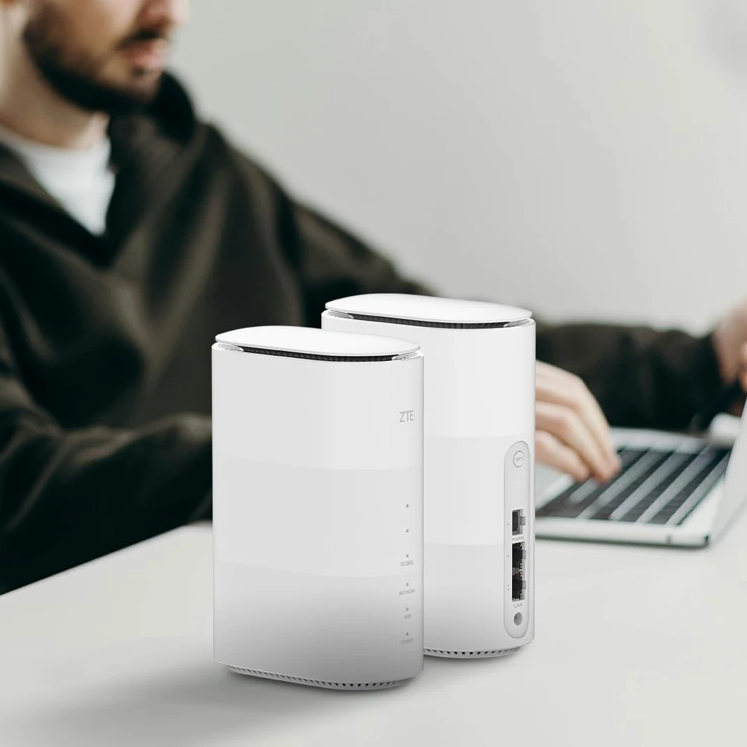 ZTE G5B - Routeur Domestique sans Fil 5G Rapide WiFi6 débloqué, Conception Haut de Gamme avec Faible consommation d'énergie, Aucune Configuration requise, contrôle Parental, Gestion Facile