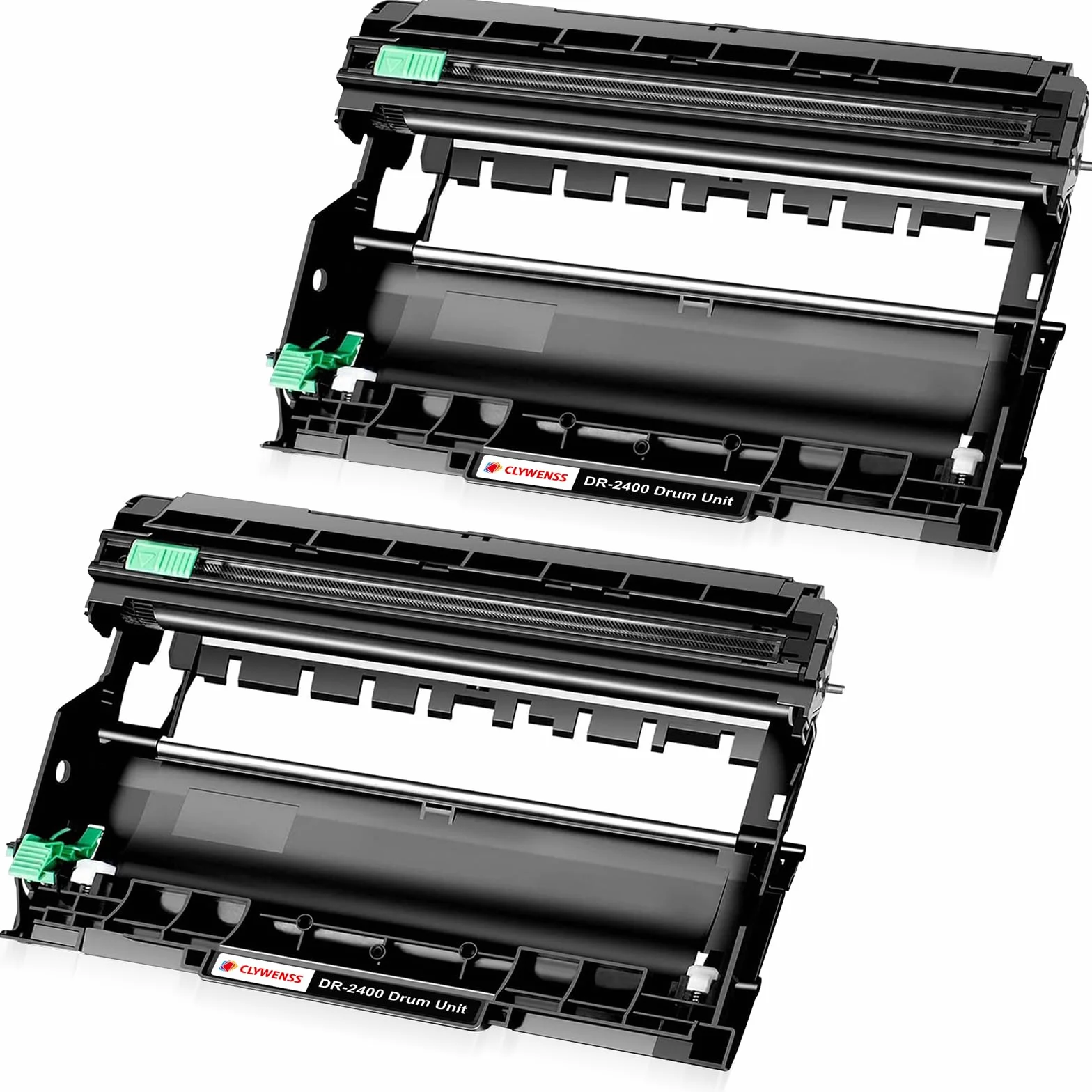 DR2400 Lot de 2 tambours toner noir compatibles Brother DR-2400 pour HL-L2375DW MFC-L2710DW DCP-L2530DW 12000 pages
