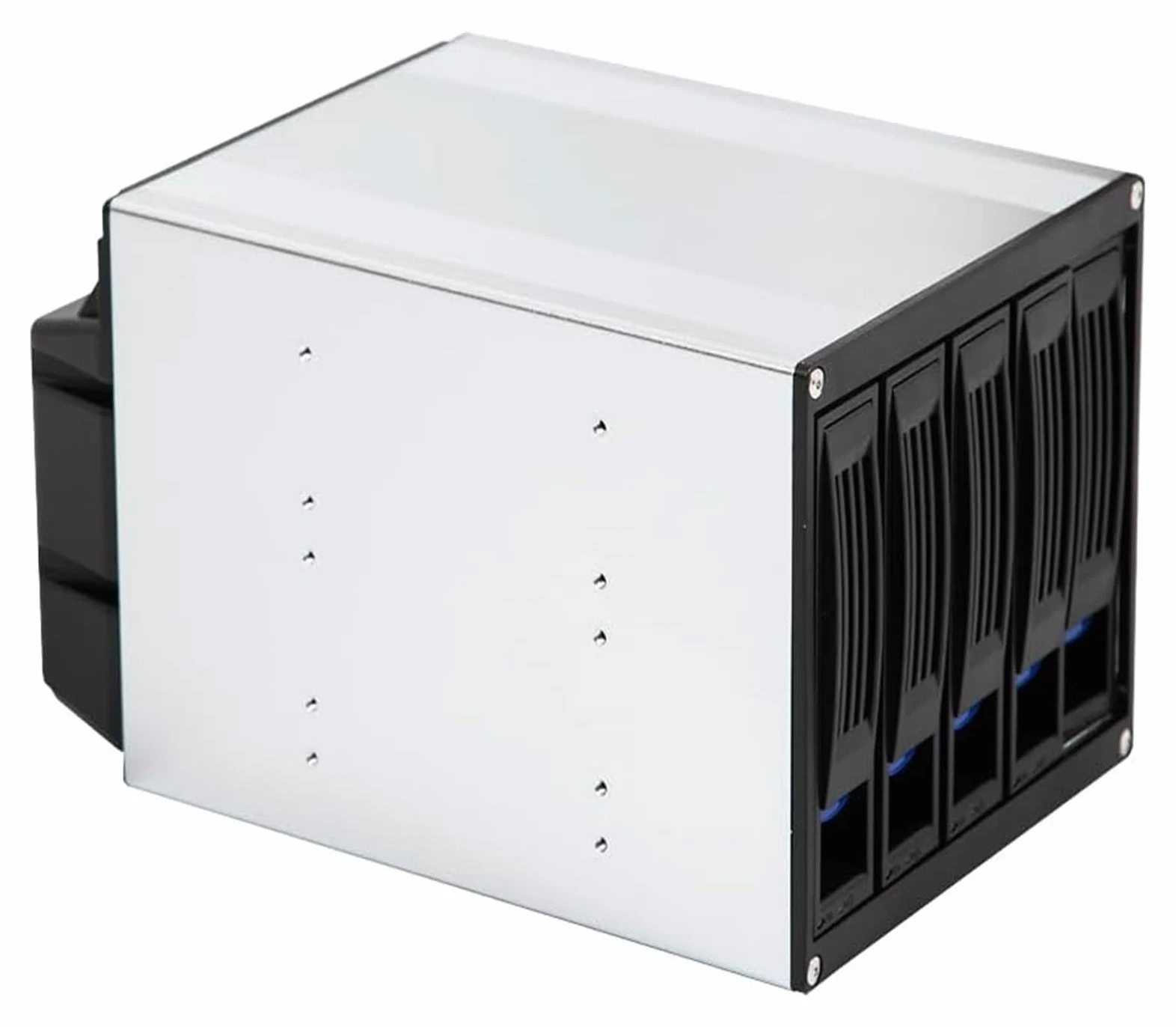 Boîtier de Disque Dur 5 Baies, Station d'accueil Verticale for Disque Dur Externe SATA, SSD, boîtier en Alliage d'aluminium, Adaptateur Secteur