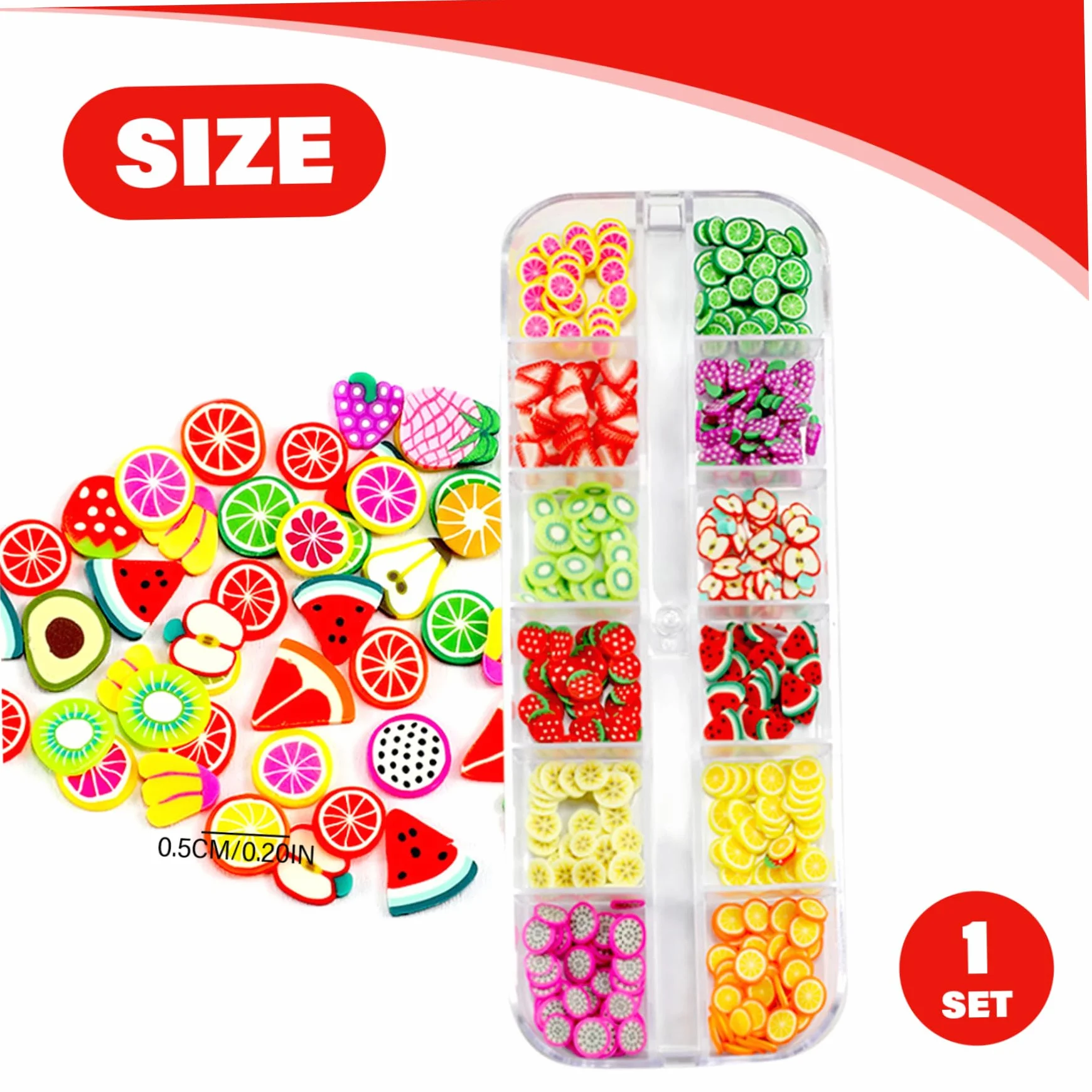 Autocollants à ongles 3D fruits bricolage Charme