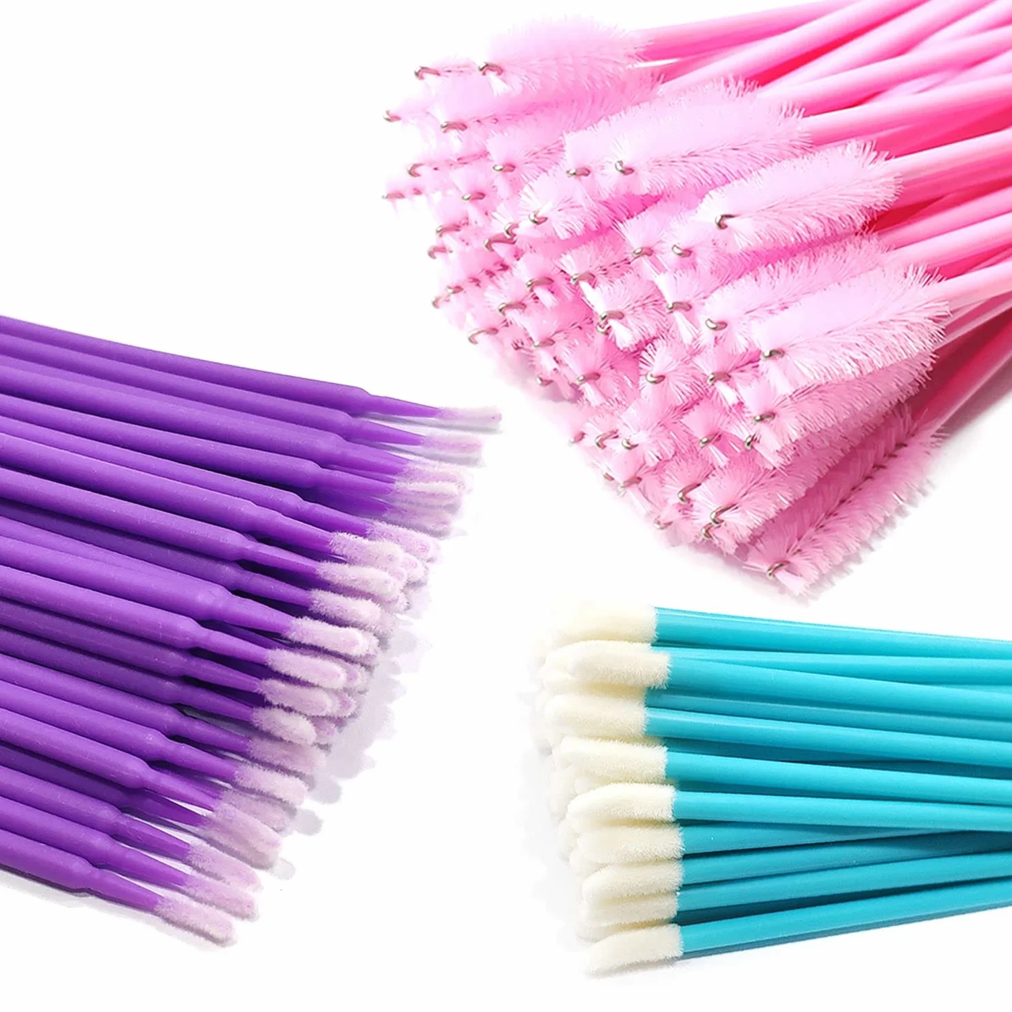 Lot de 150 bâtons de mascara jetables, pinceaux à sourcils et micro applicateurs, kit d'outils de maquillage
