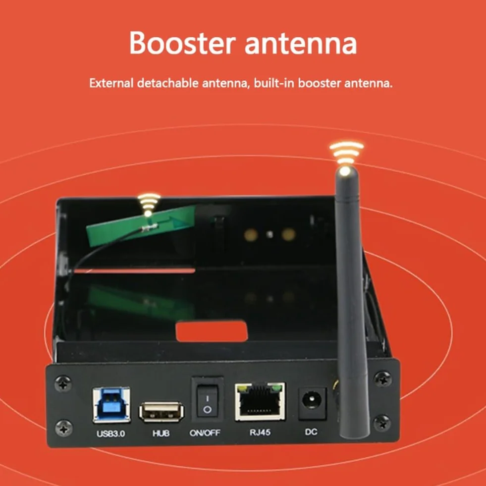 Boîtier Portable pour Disque Dur SSD 3,5 Pouces USB 3.0 RJ45 Ethernet NAS Serveur de Streaming Réseau Stockage