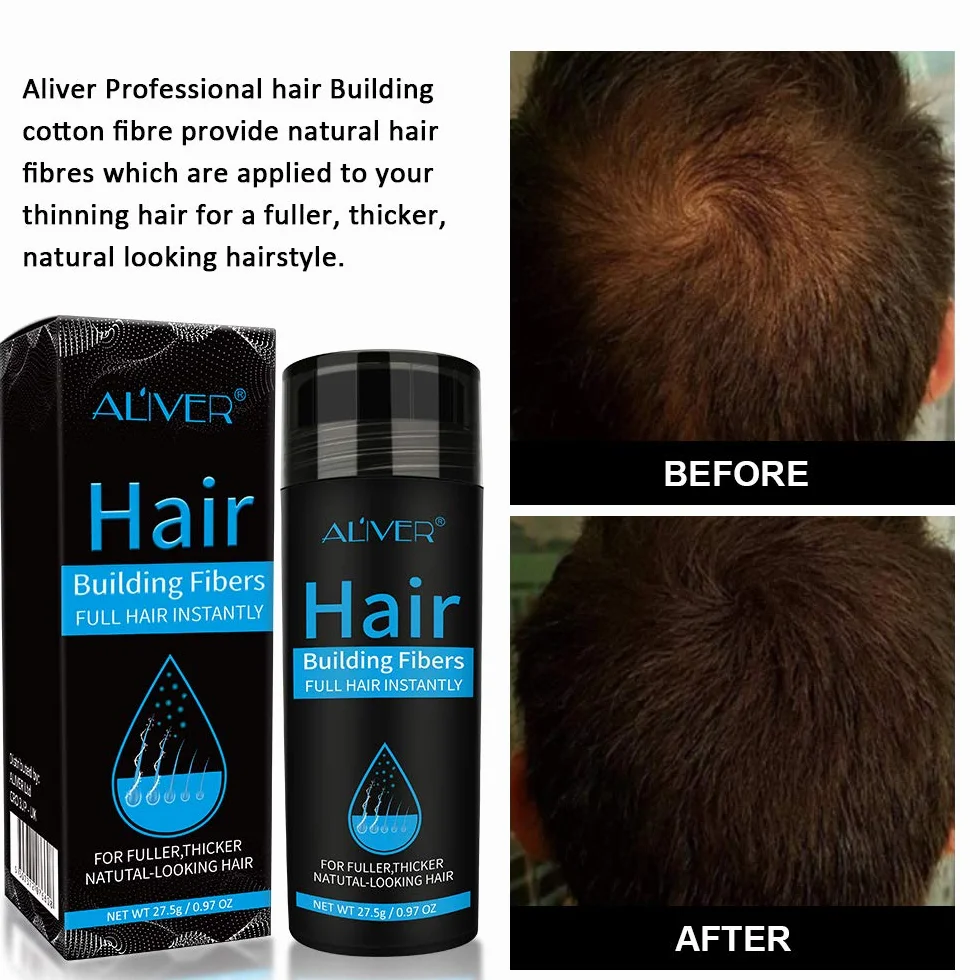 Fibres Densificateur de Cheveux Hair Loss Concealer Poudre Spray Volume Noir