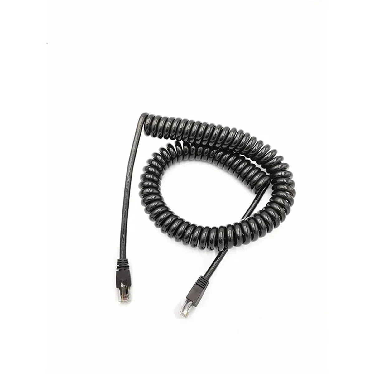 Câble Ethernet avec connecteur à Ressort en Spirale, câble réseau Gigabit à 8 cœurs avec tête en Cristal, 1 pièce(Stretch 3meter)