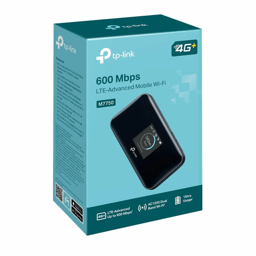 TP-Link M7750 Routeur 4G+ LTE Cat12 Portable, WiFi AC1200 Double Bande, jusqu'à 600 Mbps