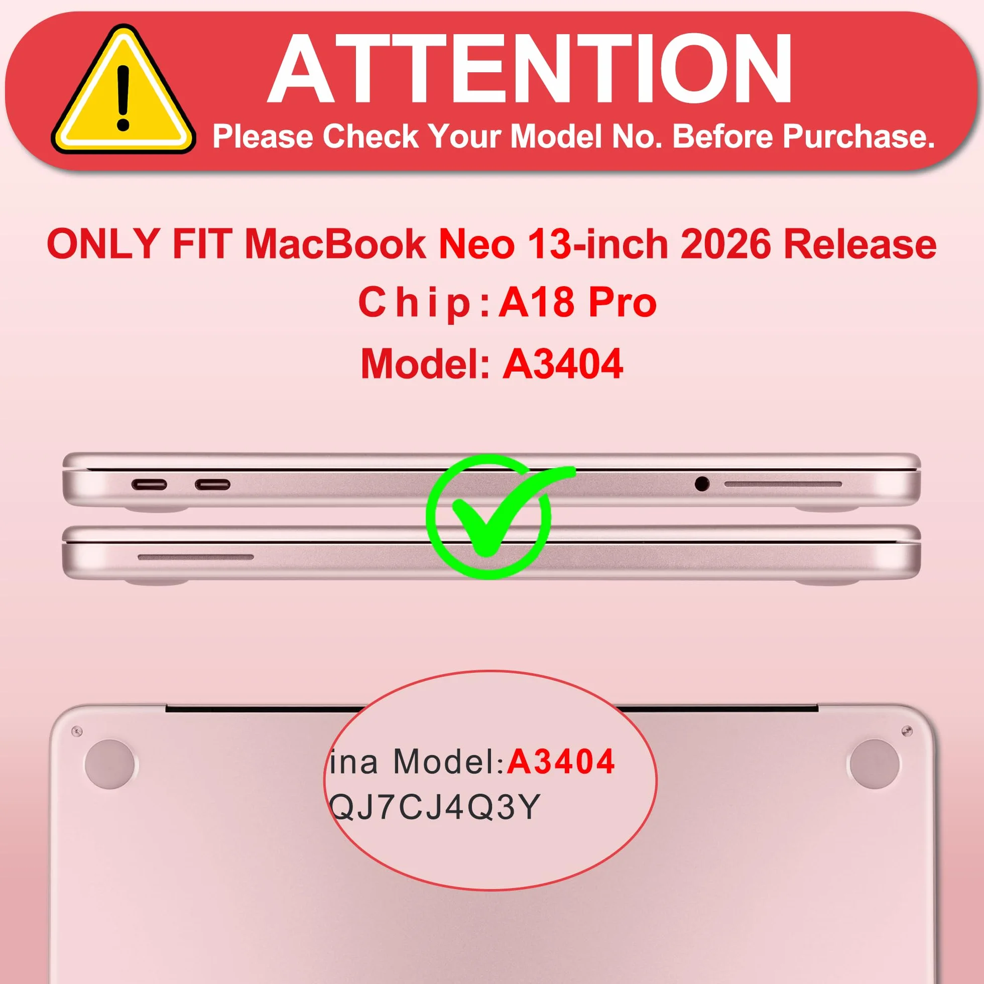 Coque rigide compatible MacBook Neo 13" 2026 A3404 A18 Pro Touch ID plastique motif floral avec protecteurs clavier écran bouchons poussière