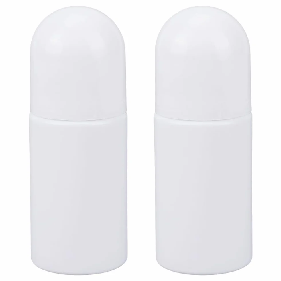 GORGECRAFT 2 x 50 ml Roll on Plastique Blanc Anti Transpirant Vide Réutilisable Déodorant Anti Fuite Rechargeable Voyage Cosmétiques Parfums