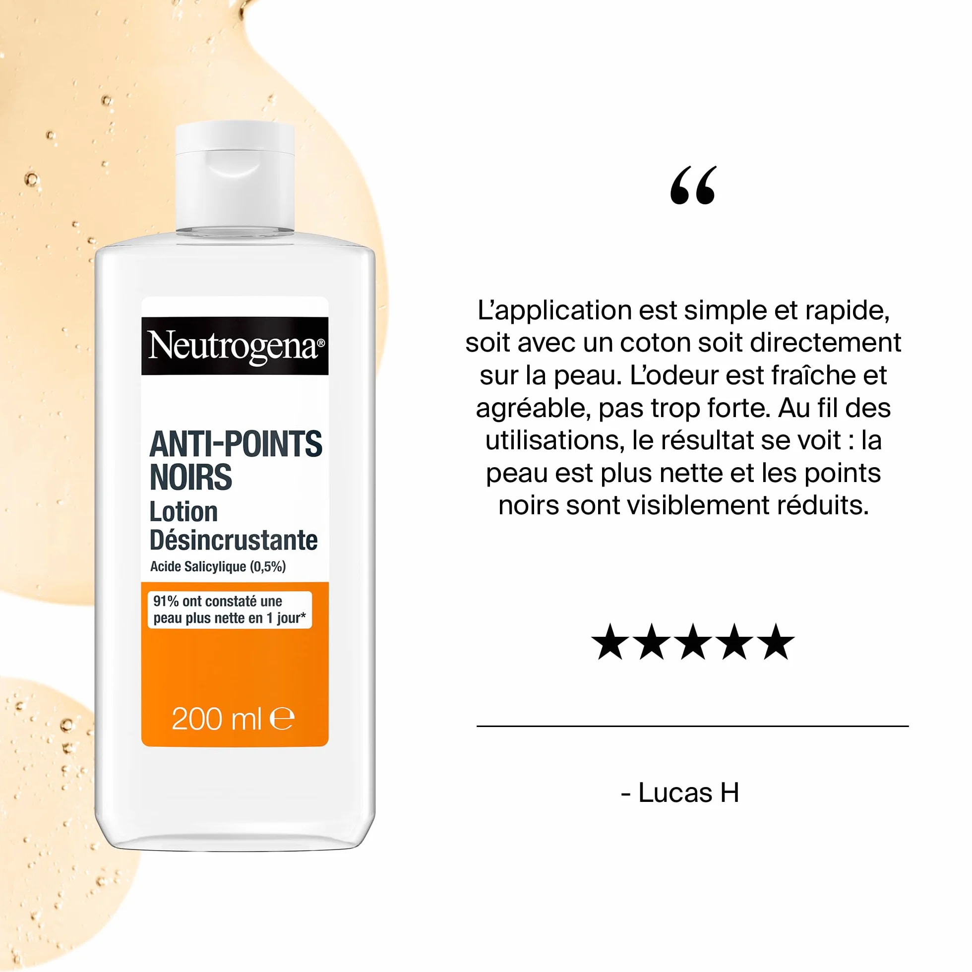 Neutrogena Lotion Désincrustante Anti-Points Noirs 200 ml Acide Salicylique 0,5%
