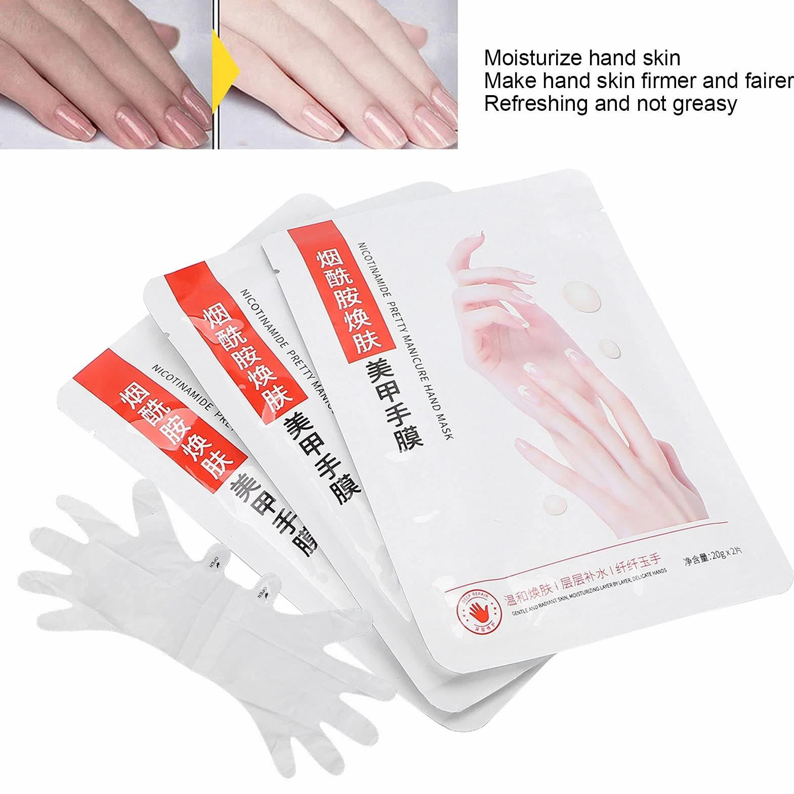 Masque Exfoliant pour les Mains Bio Gants Hydratants Peeling Réparation Peau Sèche