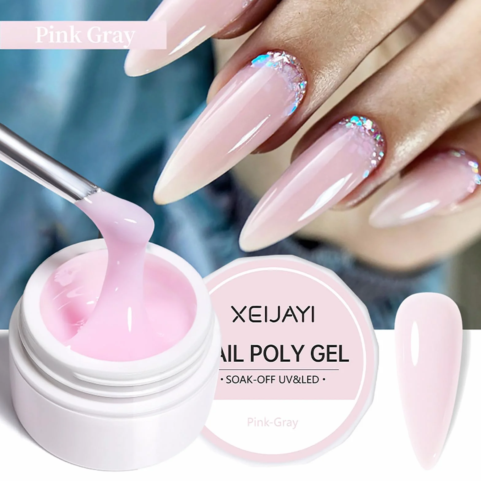 Gel de construction pour ongles Lot de 6 extensions