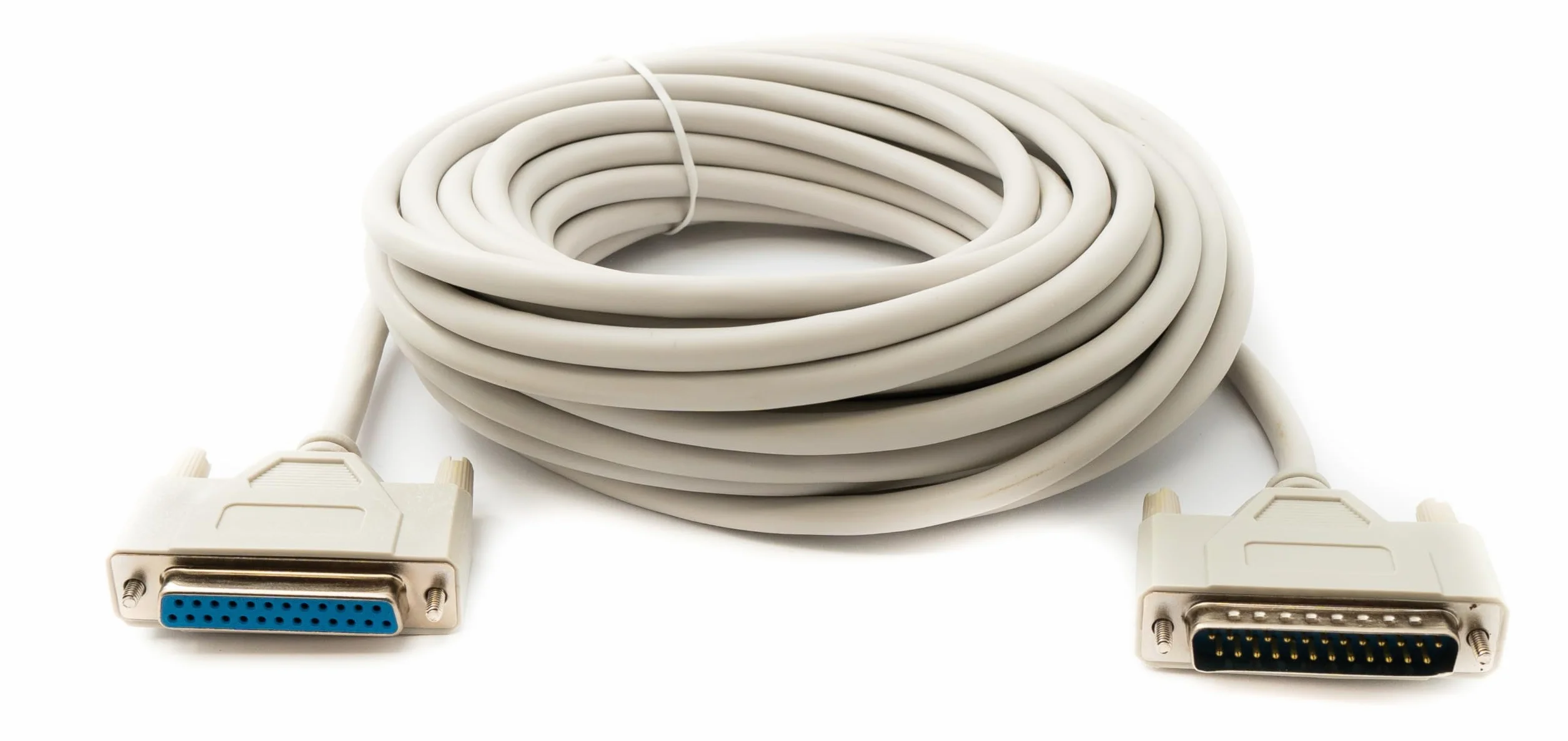 Câble null modem RS530 DB25 10 m 25 broches mâle vers femelle