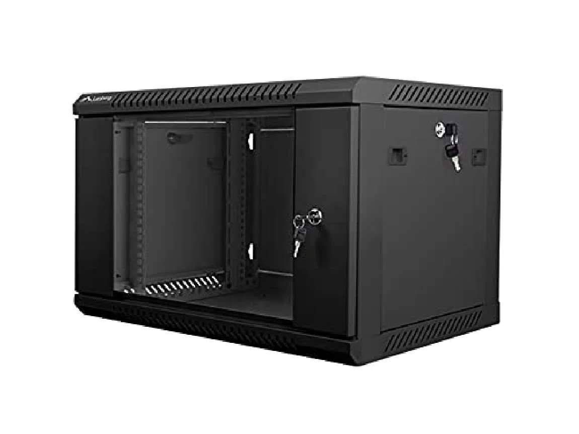 Lanberg Rack Wandschrank 48,30cm (19") 6u/600x450 Glast?r Schwarz (wf01-6406-10b)