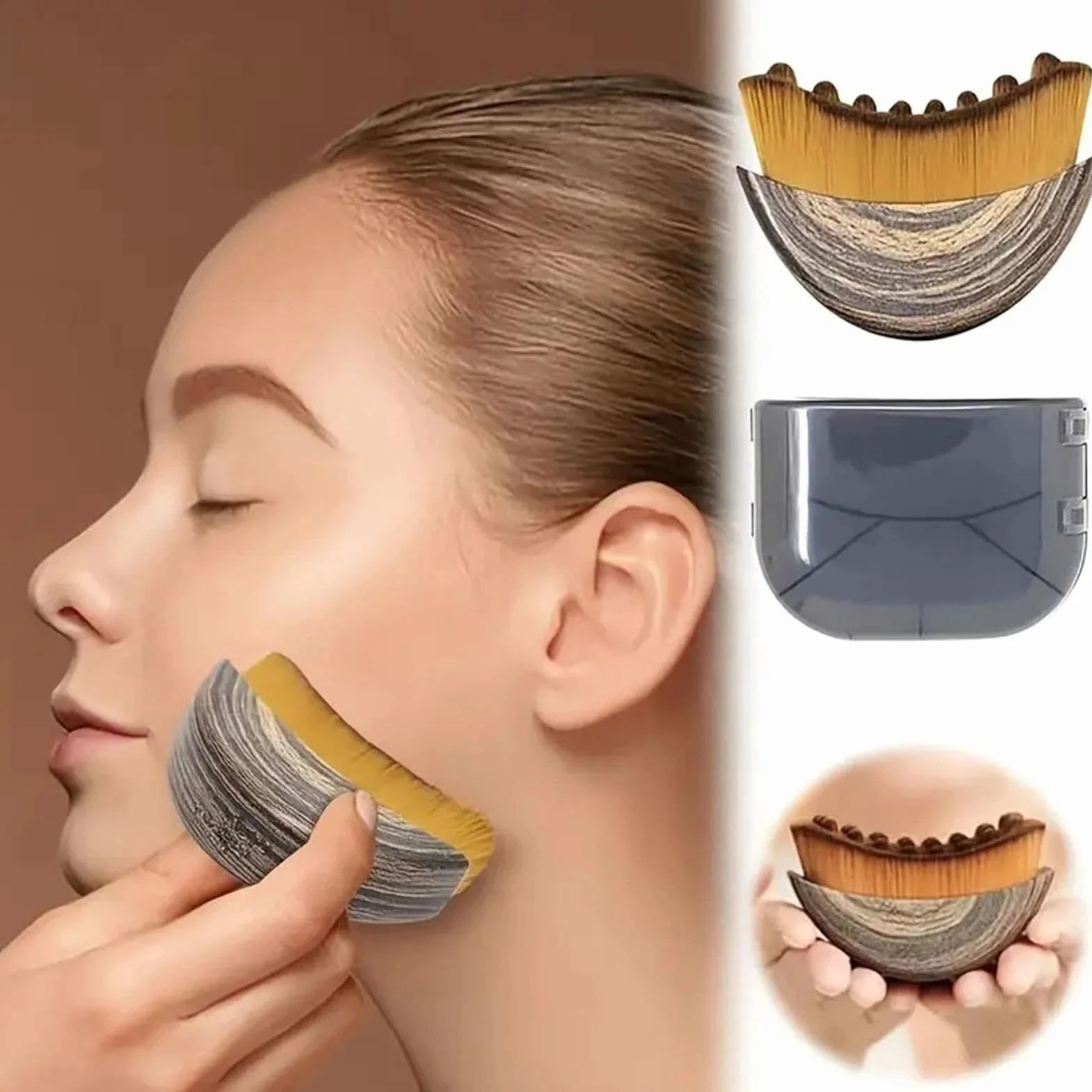 Brosse lymphatique portable Masseur drainage visage corps contour mâchoire soulagement fatigue brossage sec étui transport