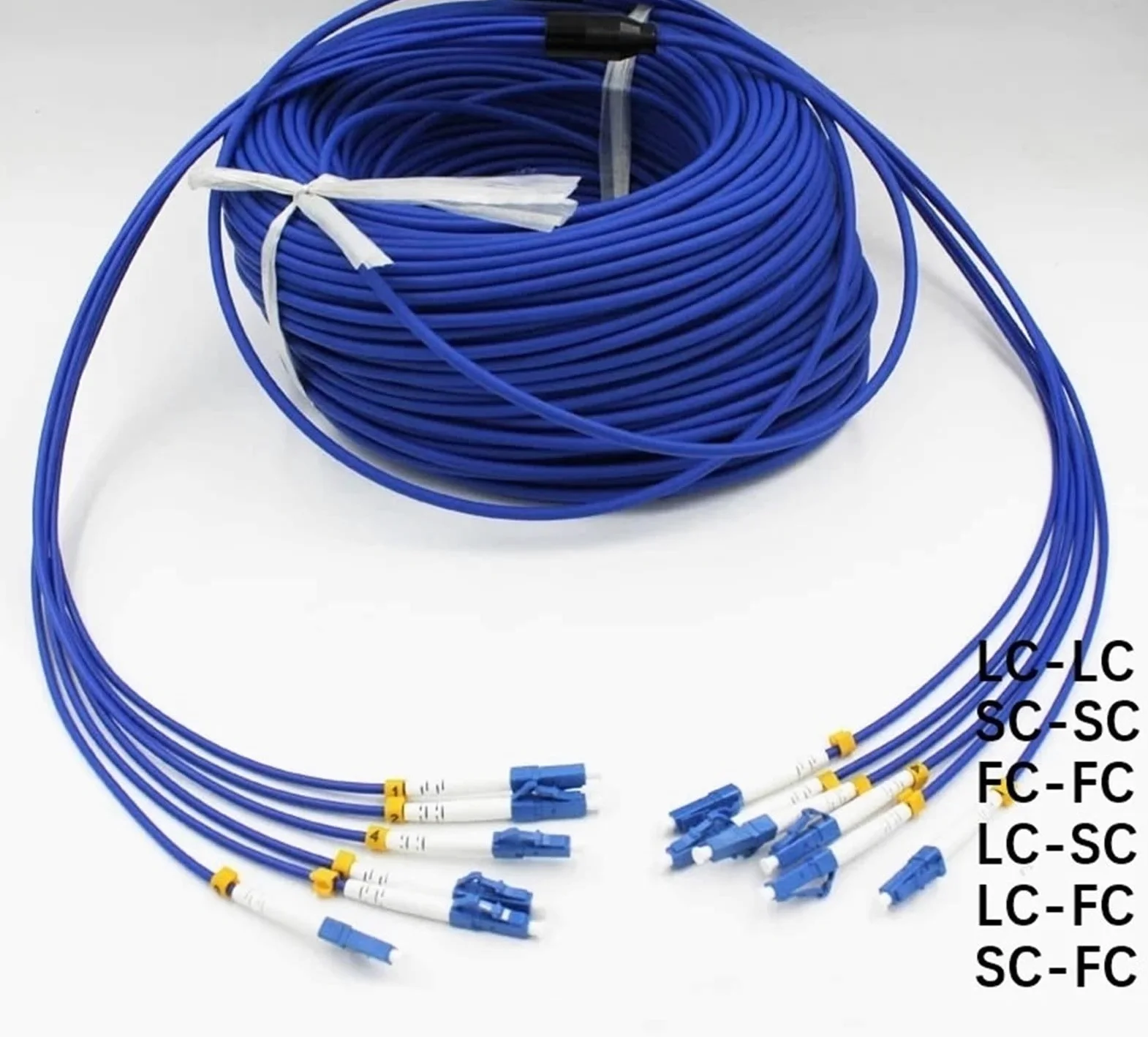 Câble de connexion à fibre optique blindé à 6 fils, 150 m à 300 m (150 m LC-FC)