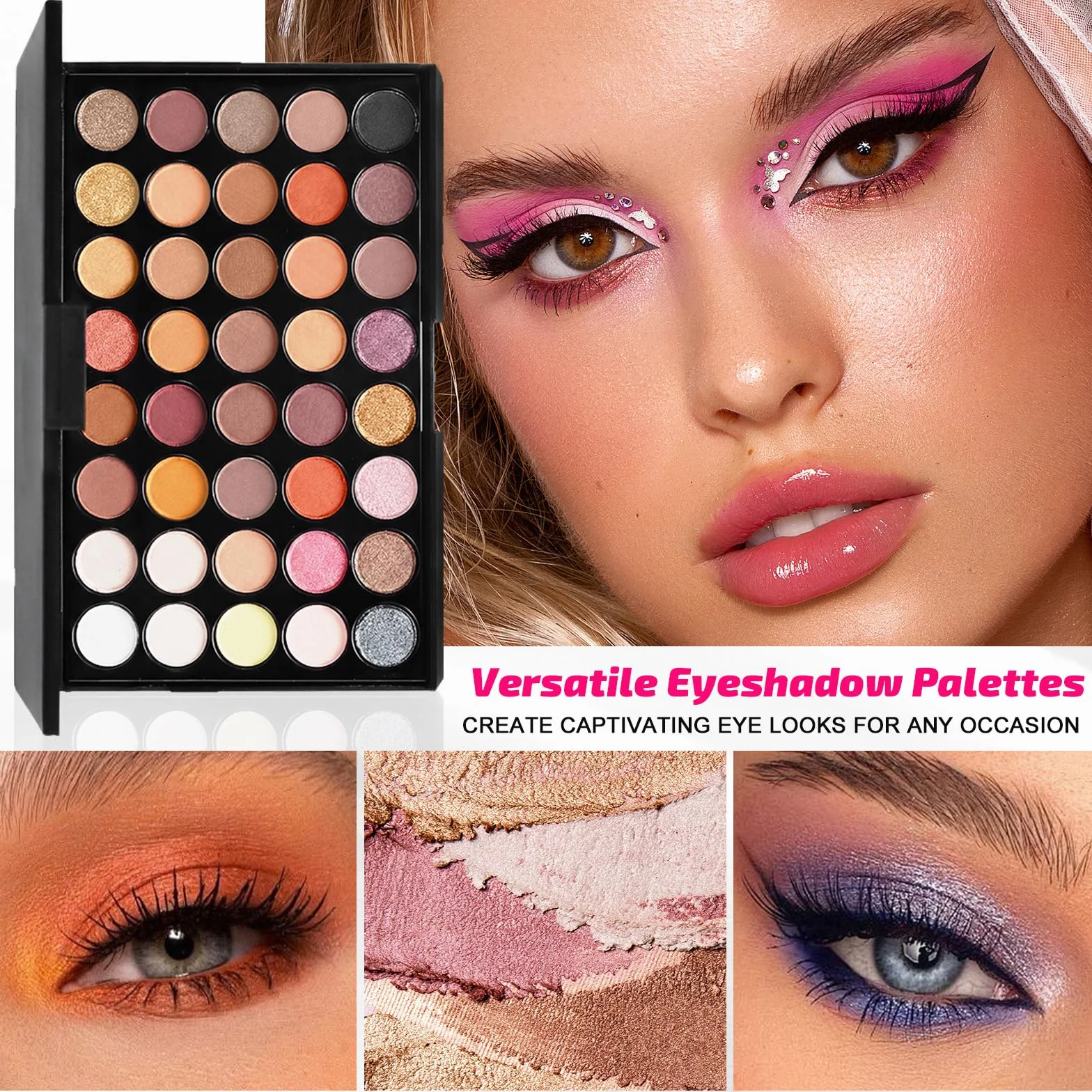 Coffret Maquillage Femme Kit Complet Fond de Teint Fard à Paupières Blush Mascara Eyeliner