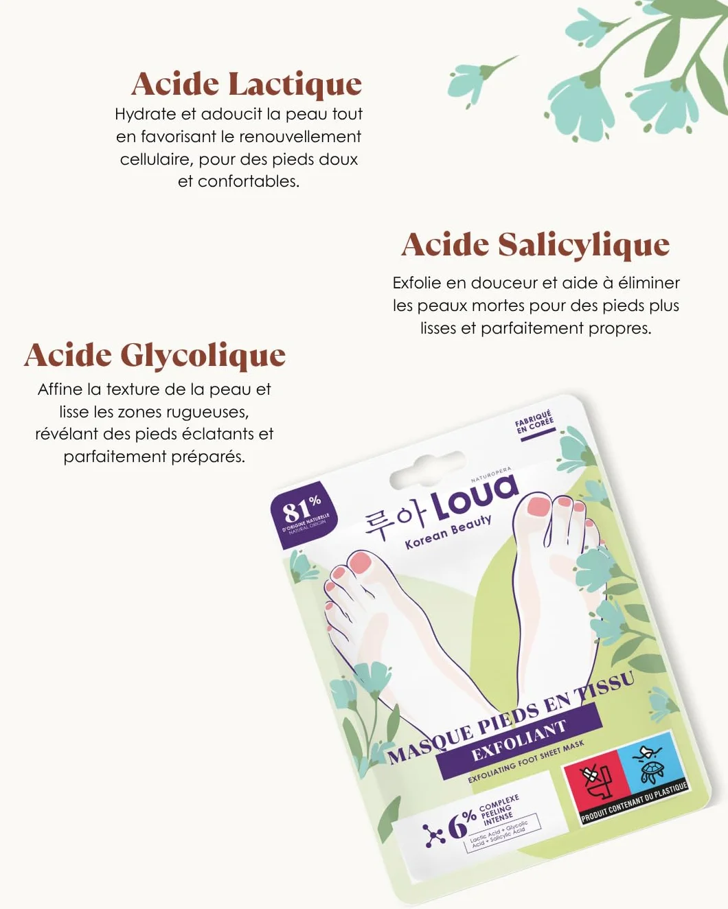 Masque Pieds Exfoliant K Beauty Beauté Coréenne Pieds Lisses